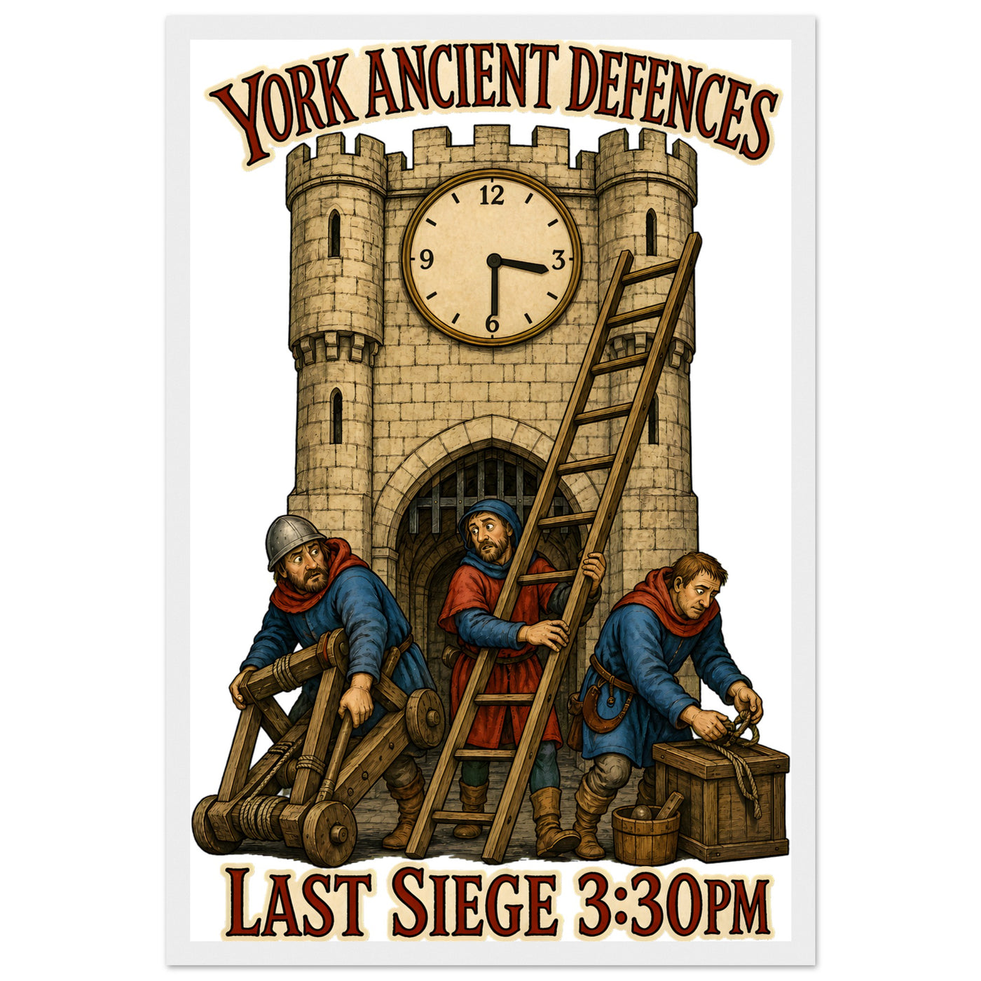 York Ancient Defences – Last Siege 3:30pm Framed Wall Art