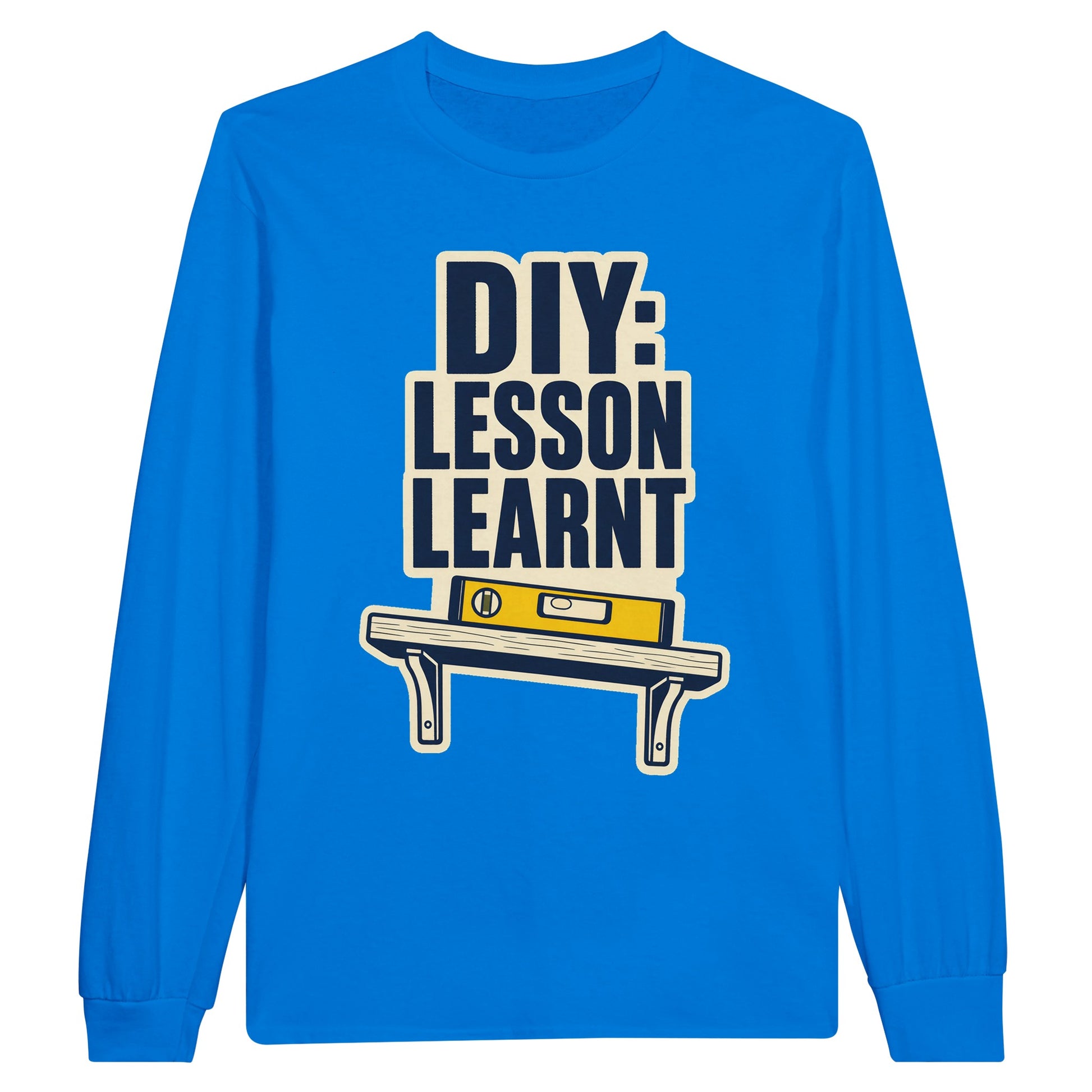 DIY: Lesson Learnt Wonky Shelf Graphic Long-Sleeve T-shirt — product view 3