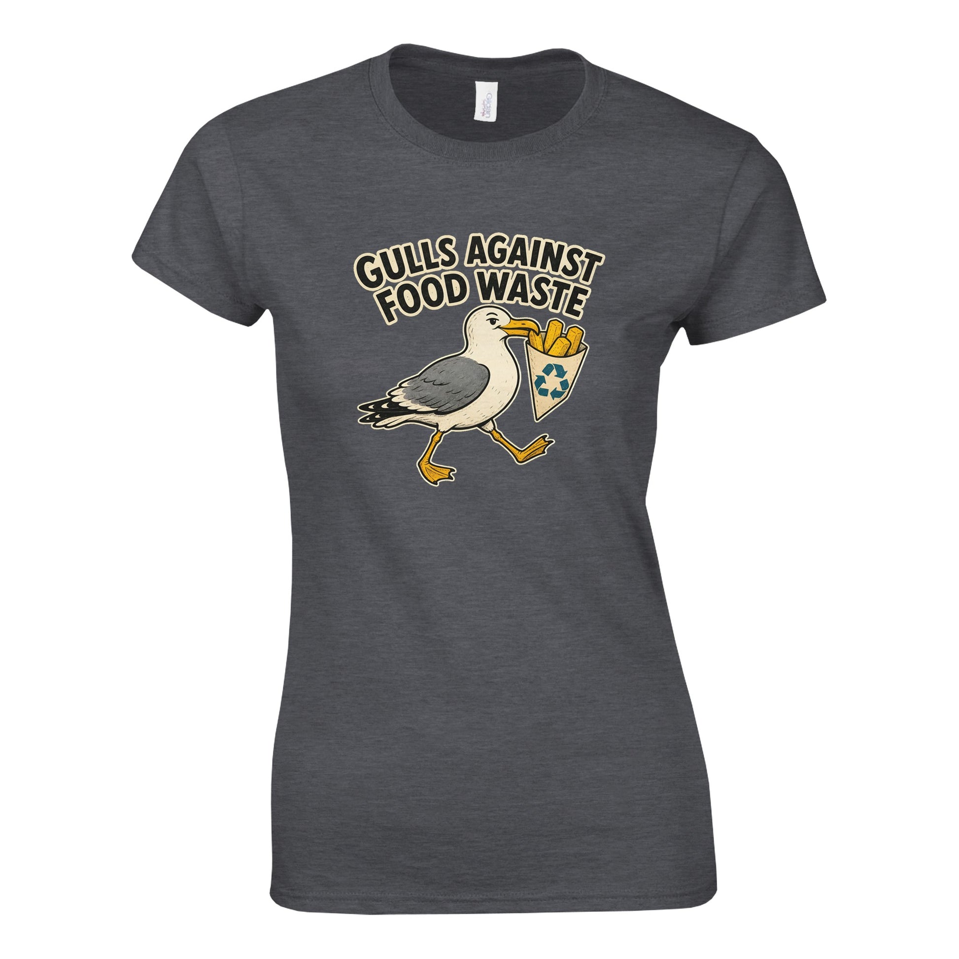 Gulls Against Food Waste Graphic Women's T-shirt — product view 4