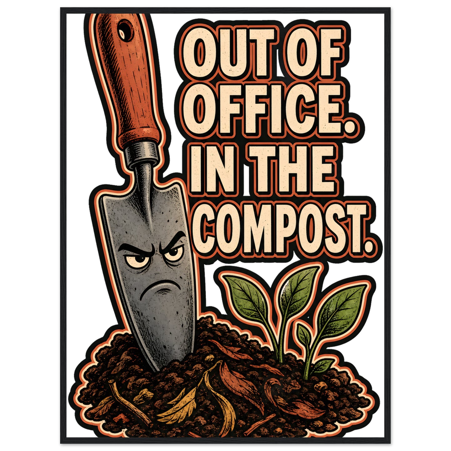 Out of Office, In the Compost Framed Wall Art — product view 8