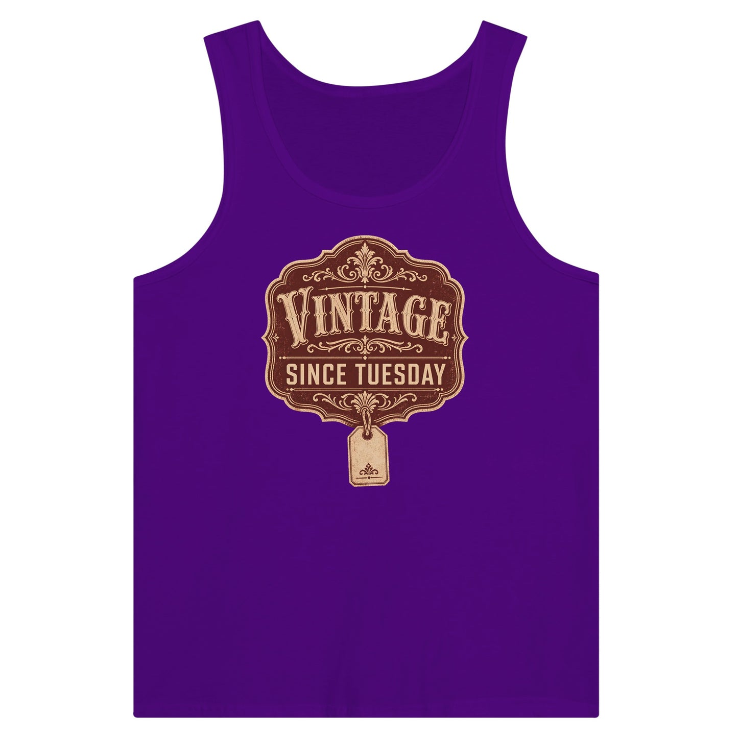 Vintage Since Tuesday Premium Unisex Tank Top — product view 6