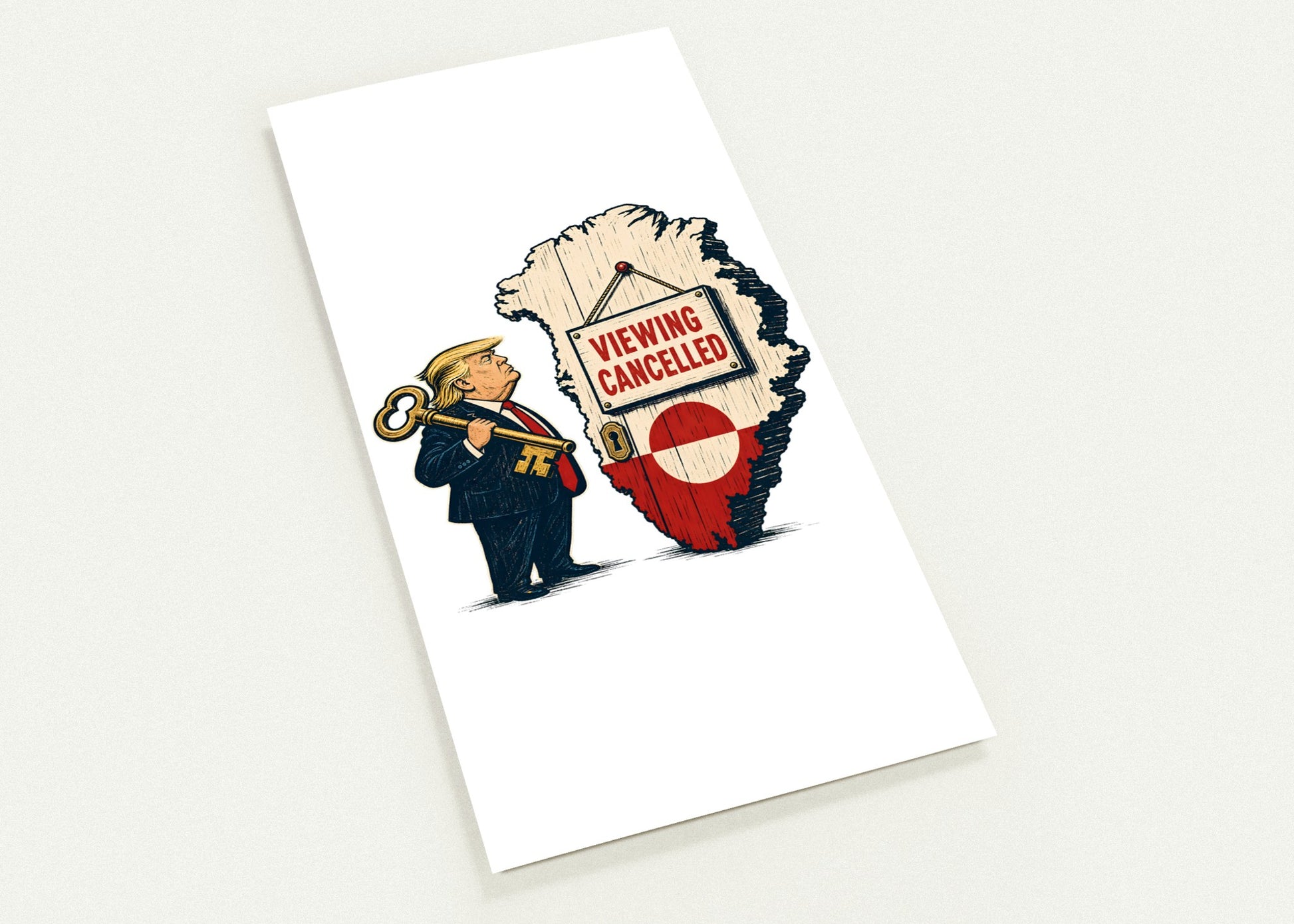 Viewing Cancelled — Greenland Political Satire Postcard Pack — product view 1