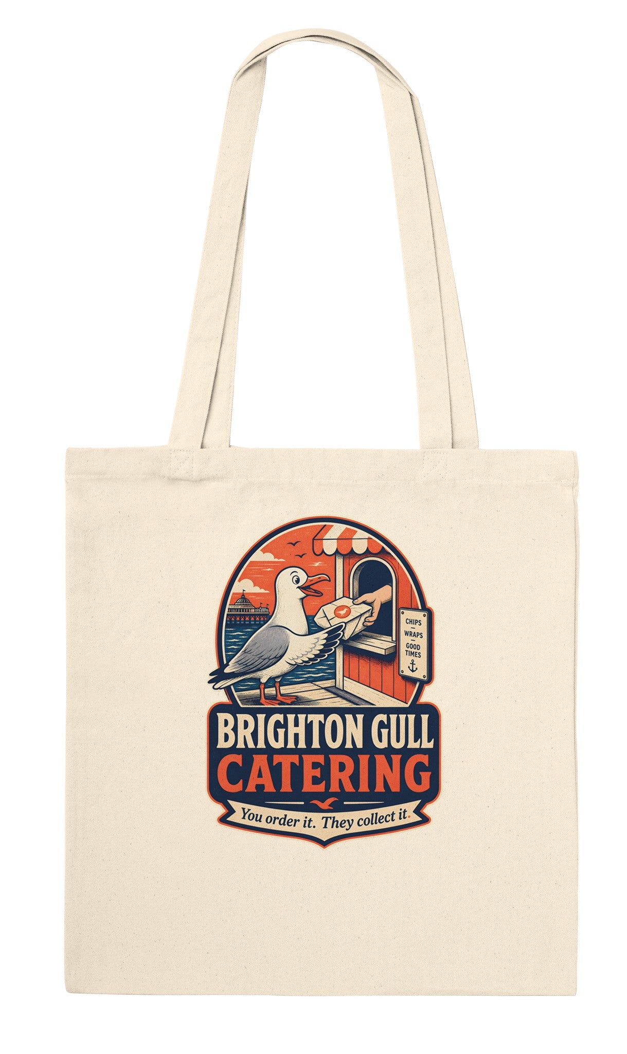 Brighton Gull Catering — Illustrated Tote Bag — product view 6