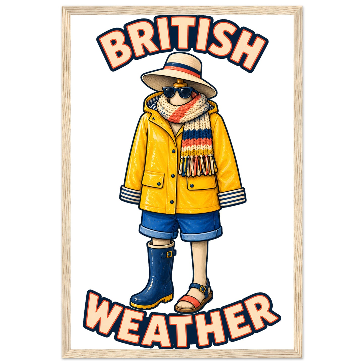 British Weather All-Weather Outfit Framed Wall Art — product view 3