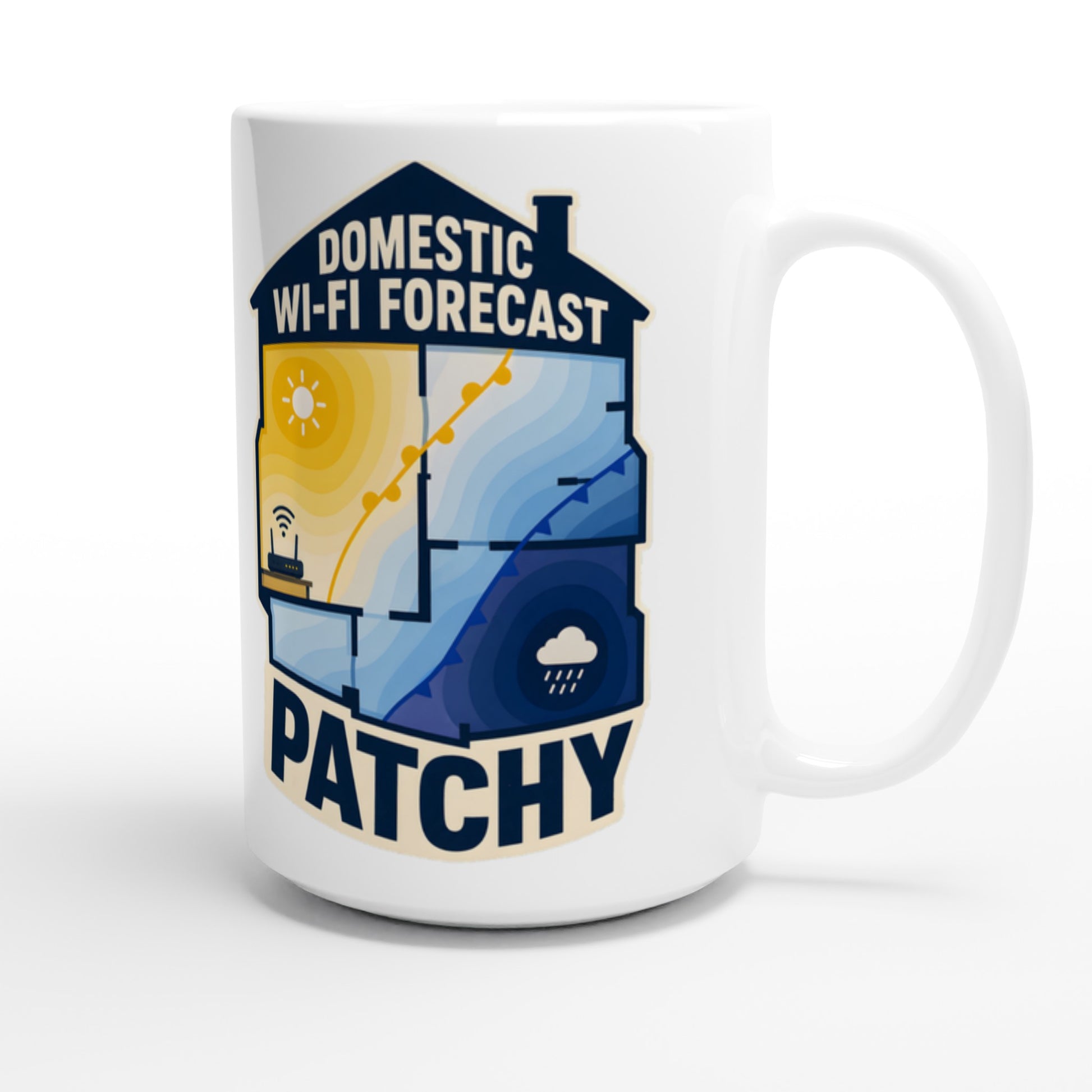 Domestic Wi-Fi Forecast Patchy Large Mug — product view 3