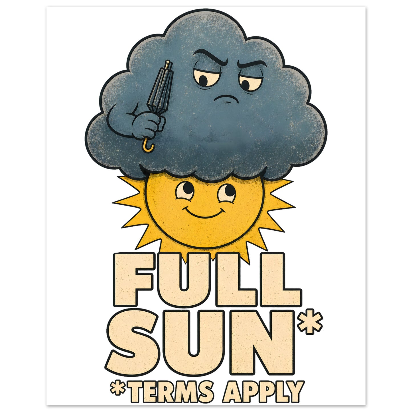 Full Sun, Terms Apply Weather Graphic Aluminium Print — product view 2