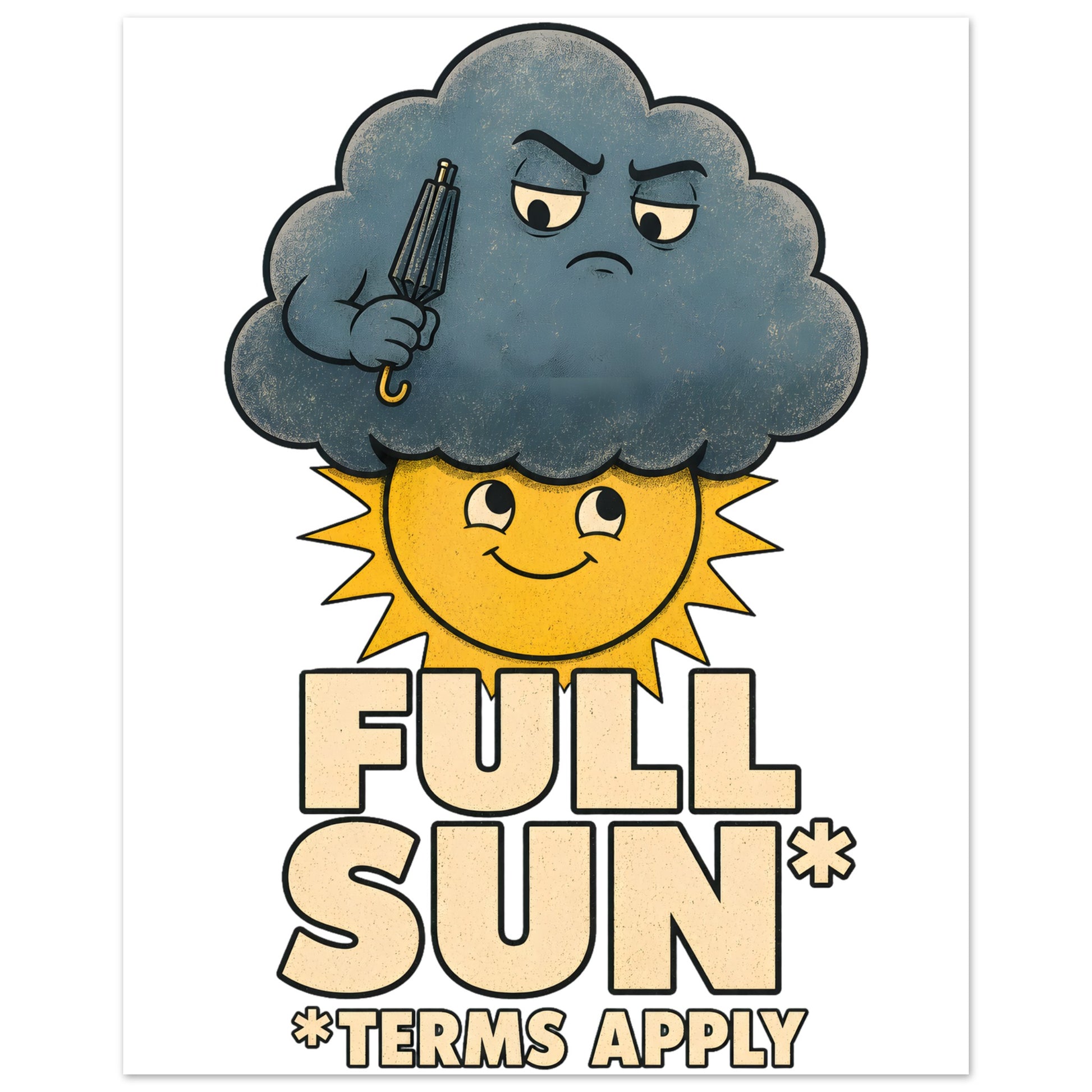 Full Sun, Terms Apply Weather Graphic Aluminium Print — product view 2