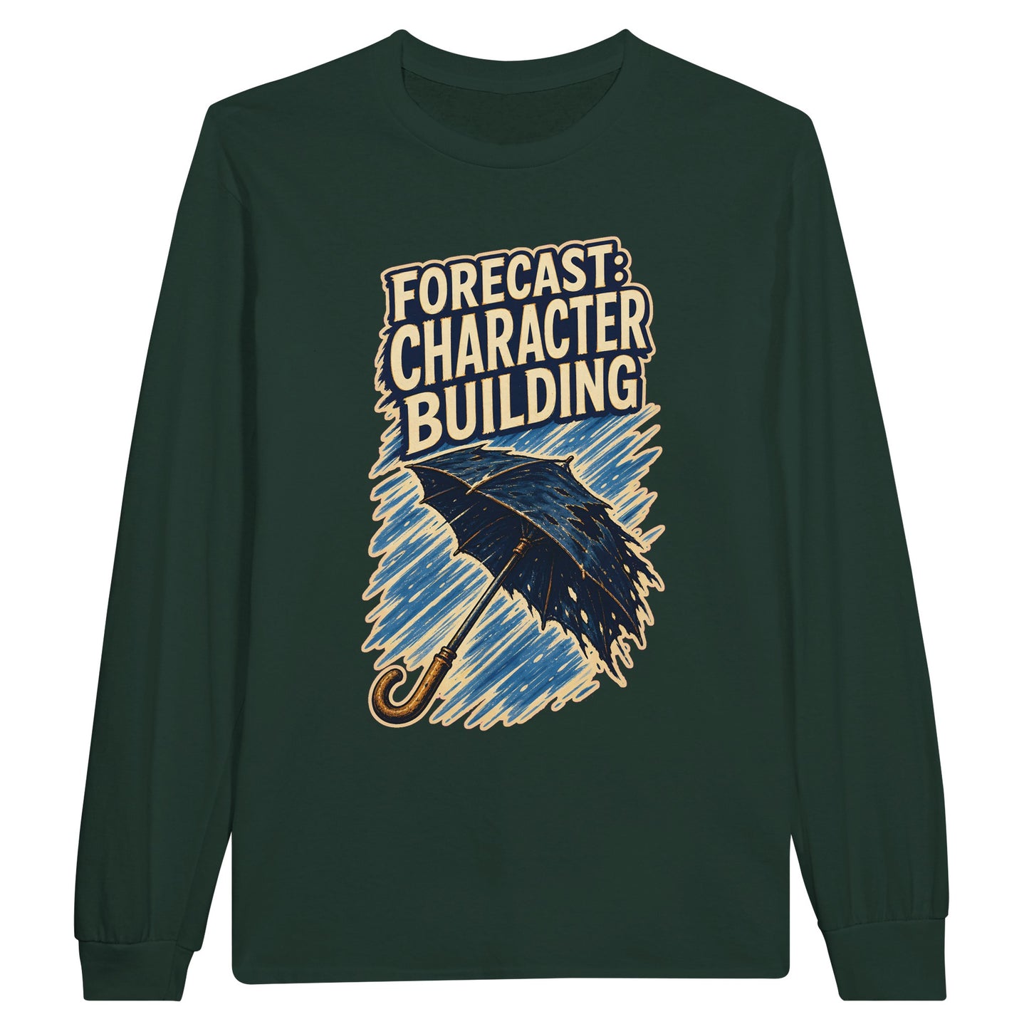 Forecast: Character Building – British Weather Long-Sleeve T-shirt — product view 5