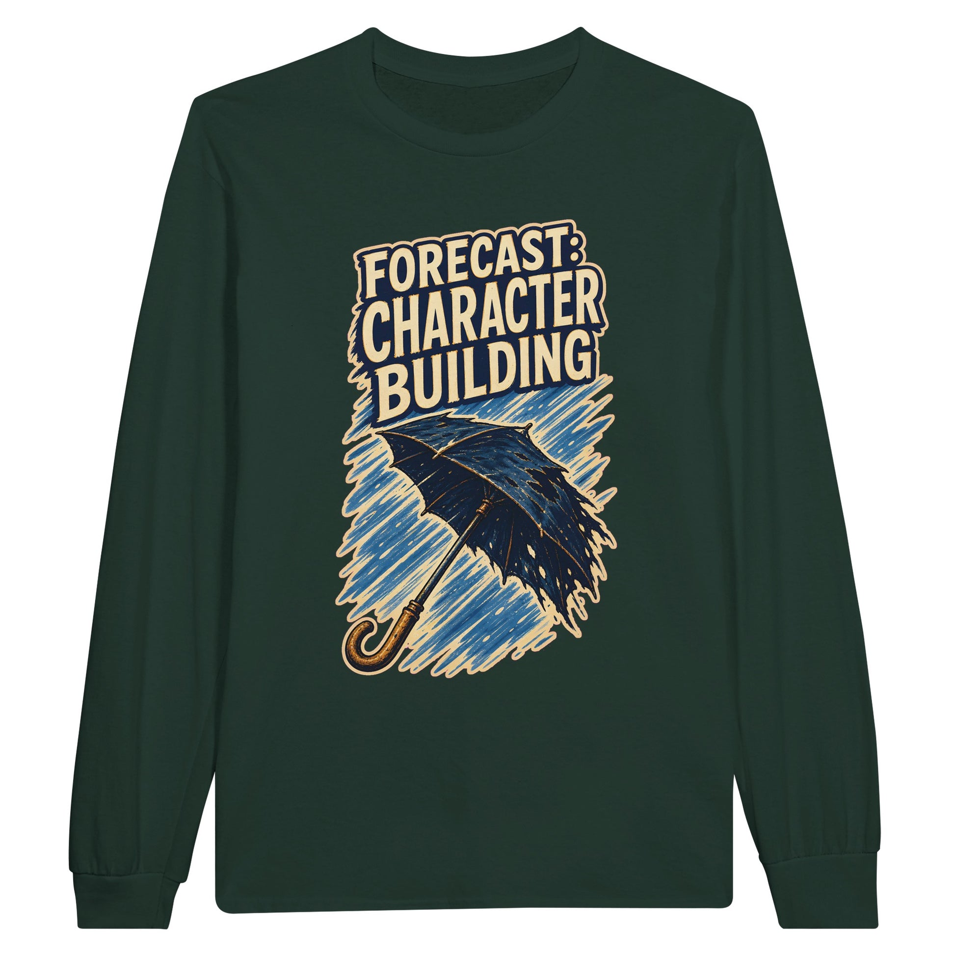 Forecast: Character Building – British Weather Long-Sleeve T-shirt — product view 5