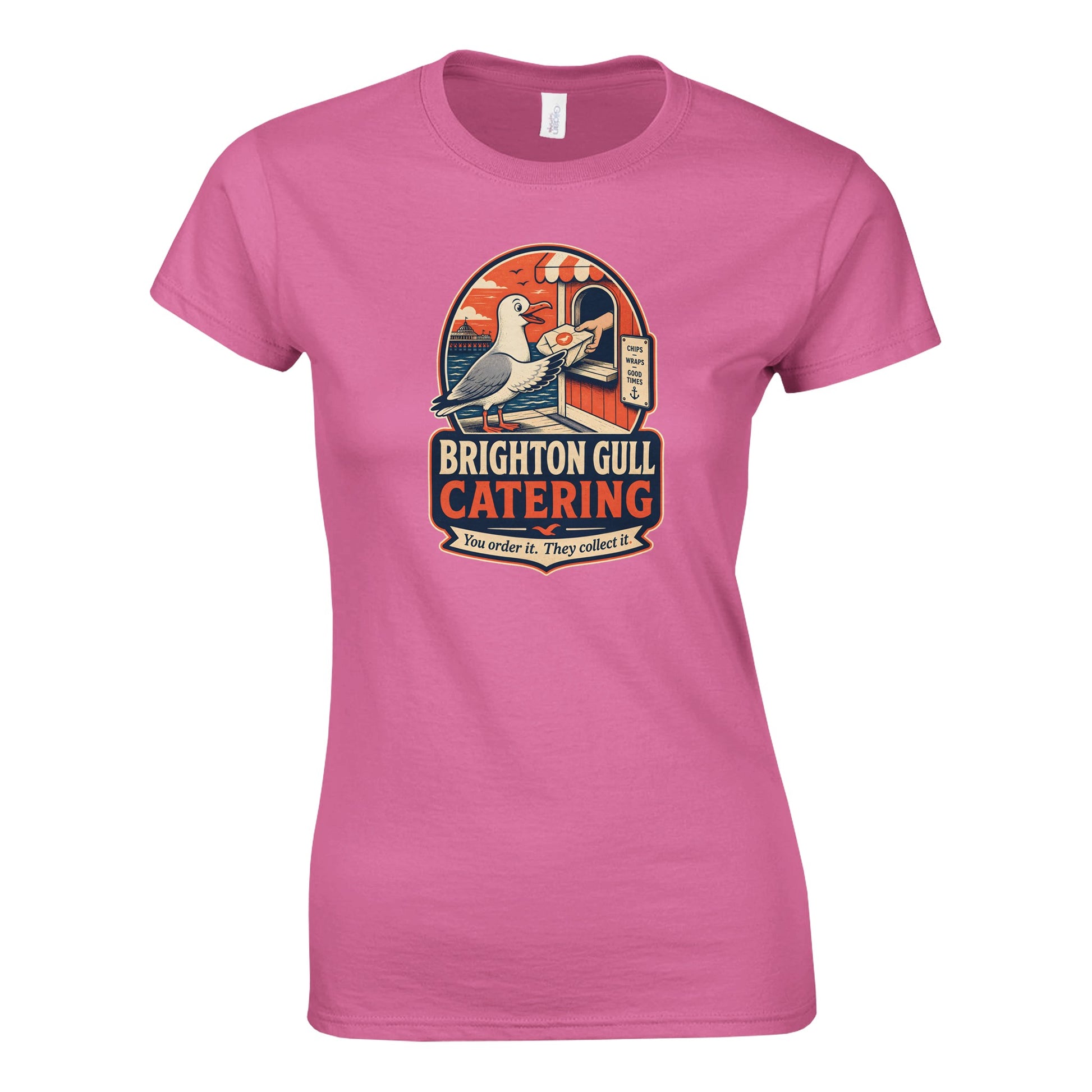 Brighton Gull Catering — Illustrated Women's T-shirt — product view 4