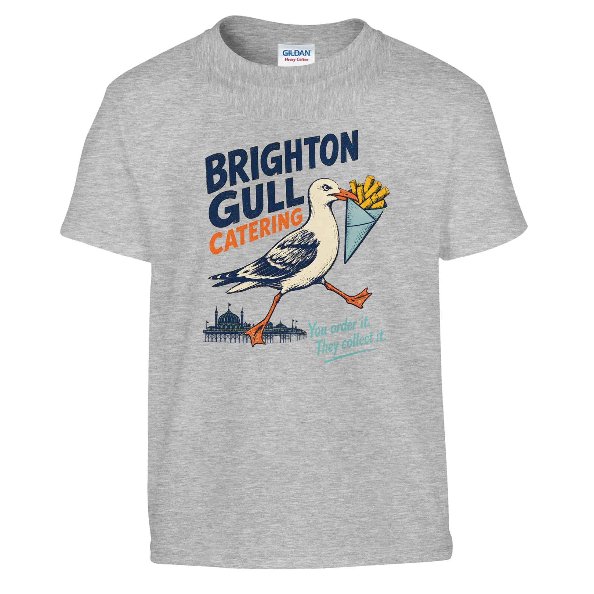 Brighton Gull Catering - You Order It, They Collect It Kids' T-shirt — product view 4
