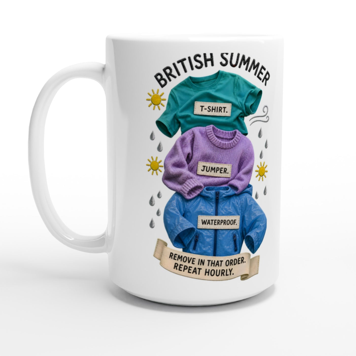 British Summer: Repeat Layers Hourly Large Mug — product view 1