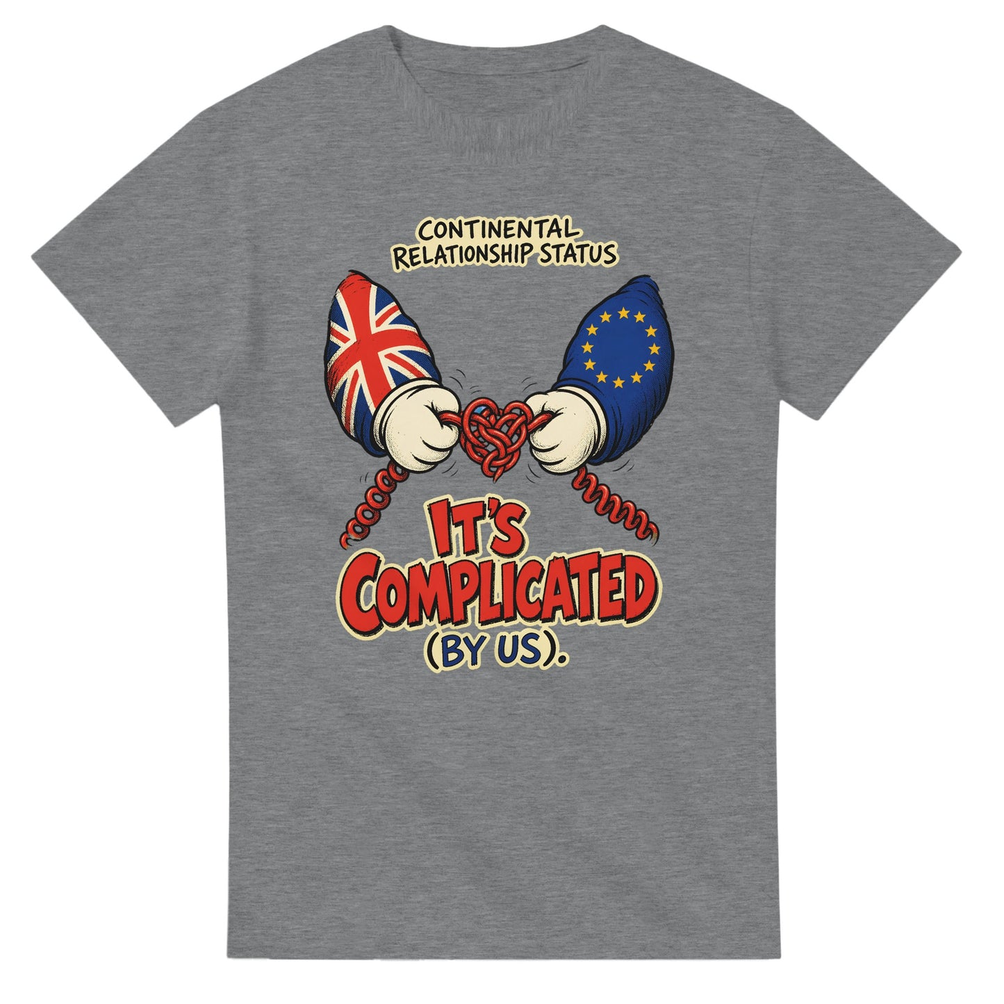 It's Complicated (By Us) UK–EU 1990s Cartoon T-shirt — product view 12