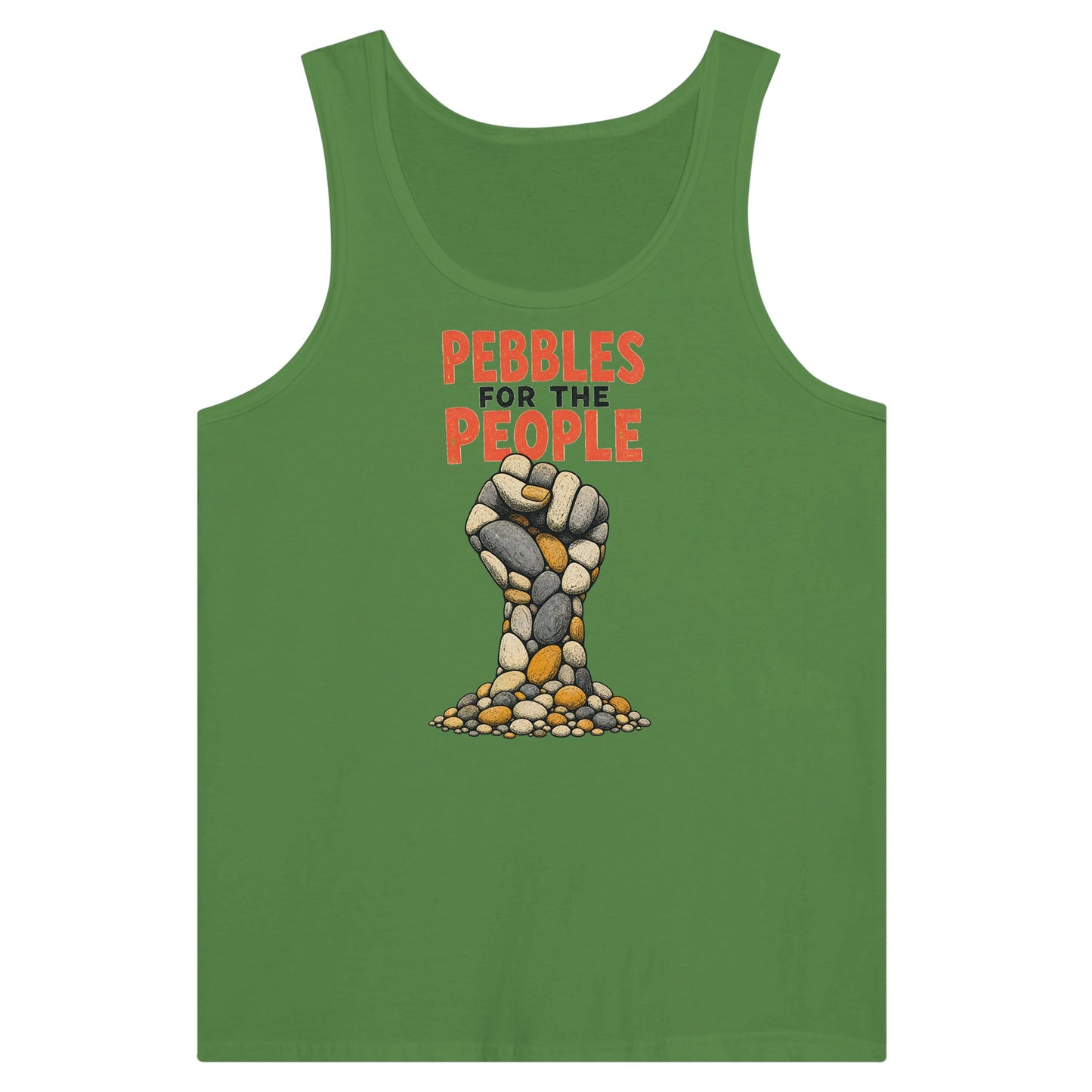 Pebbles for the People Graphic Premium Unisex Tank Top — product view 13