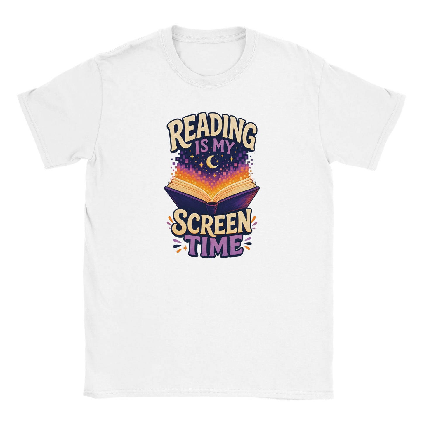 Reading Is My Screen Time Book Graphic Kids' T-shirt — product view 15