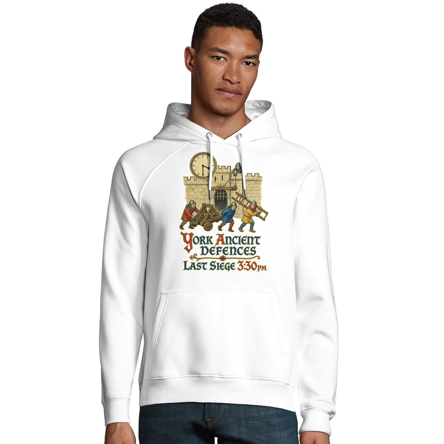 York Ancient Defences – Last Siege 3:30pm Hoodie — product view 2