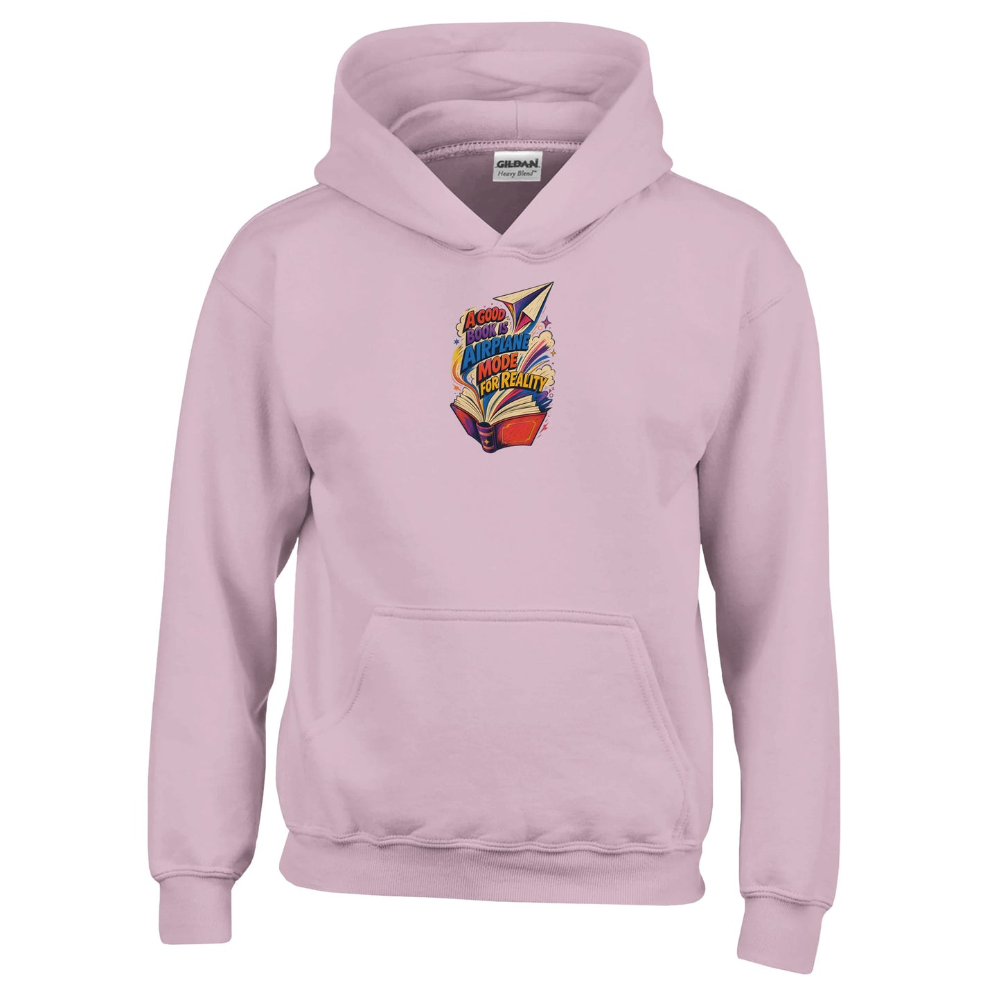 A Good Book Is Airplane Mode for Reality Kids' Hoodie — product view 5