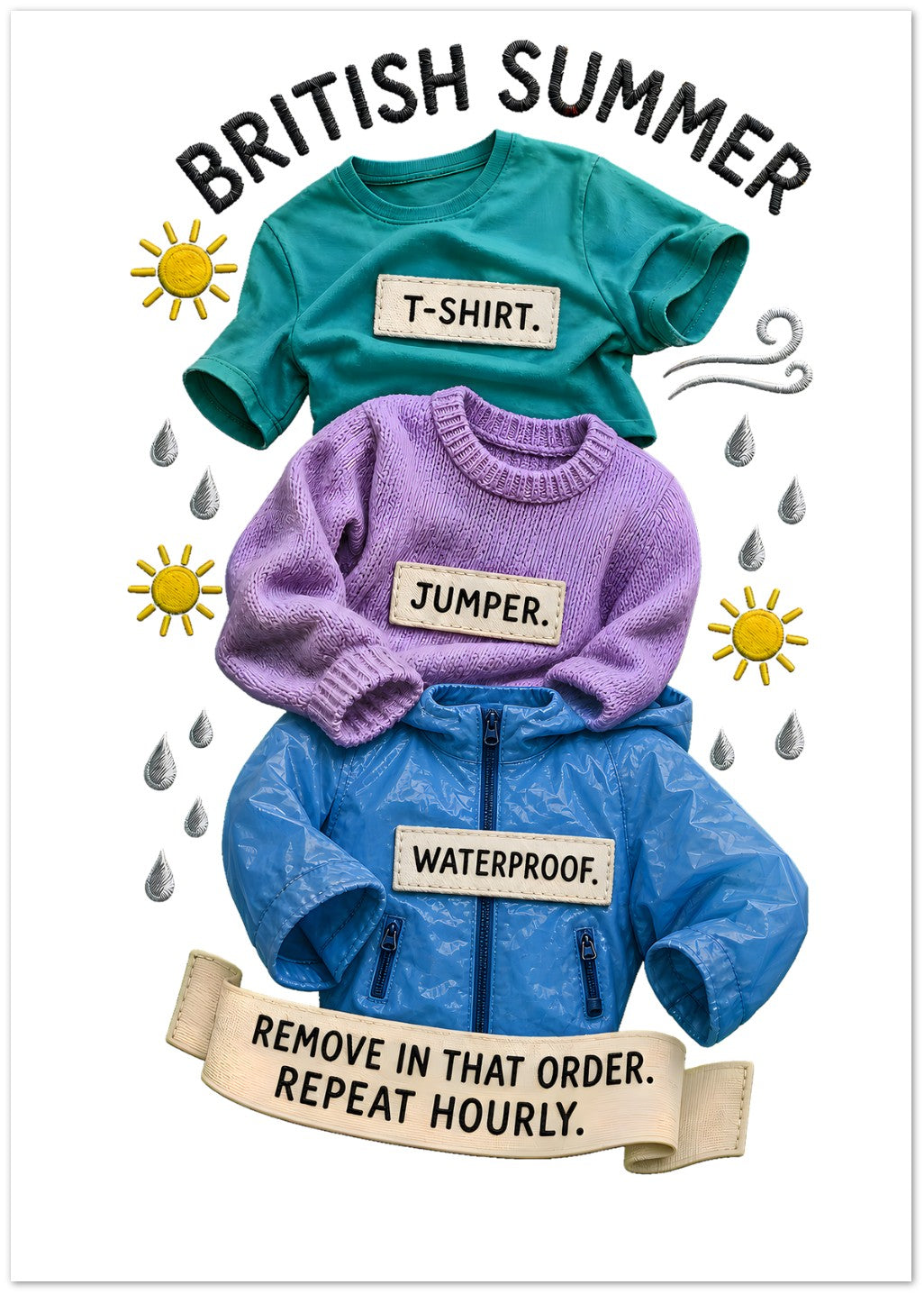 British Summer: Repeat Layers Hourly Greeting Card Pack — product view 1