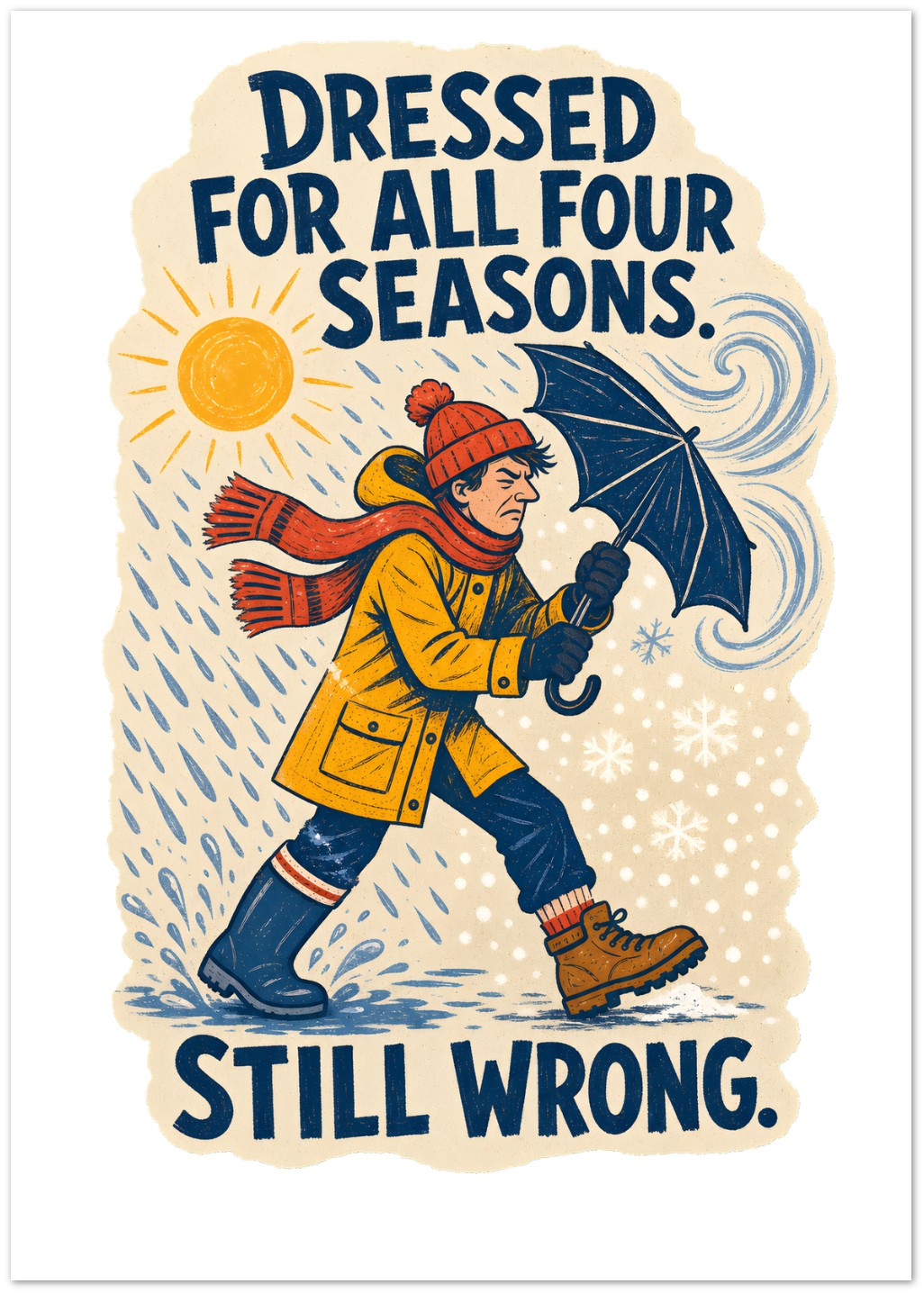 Dressed for All Four Seasons. Still Wrong. Greeting Card Pack