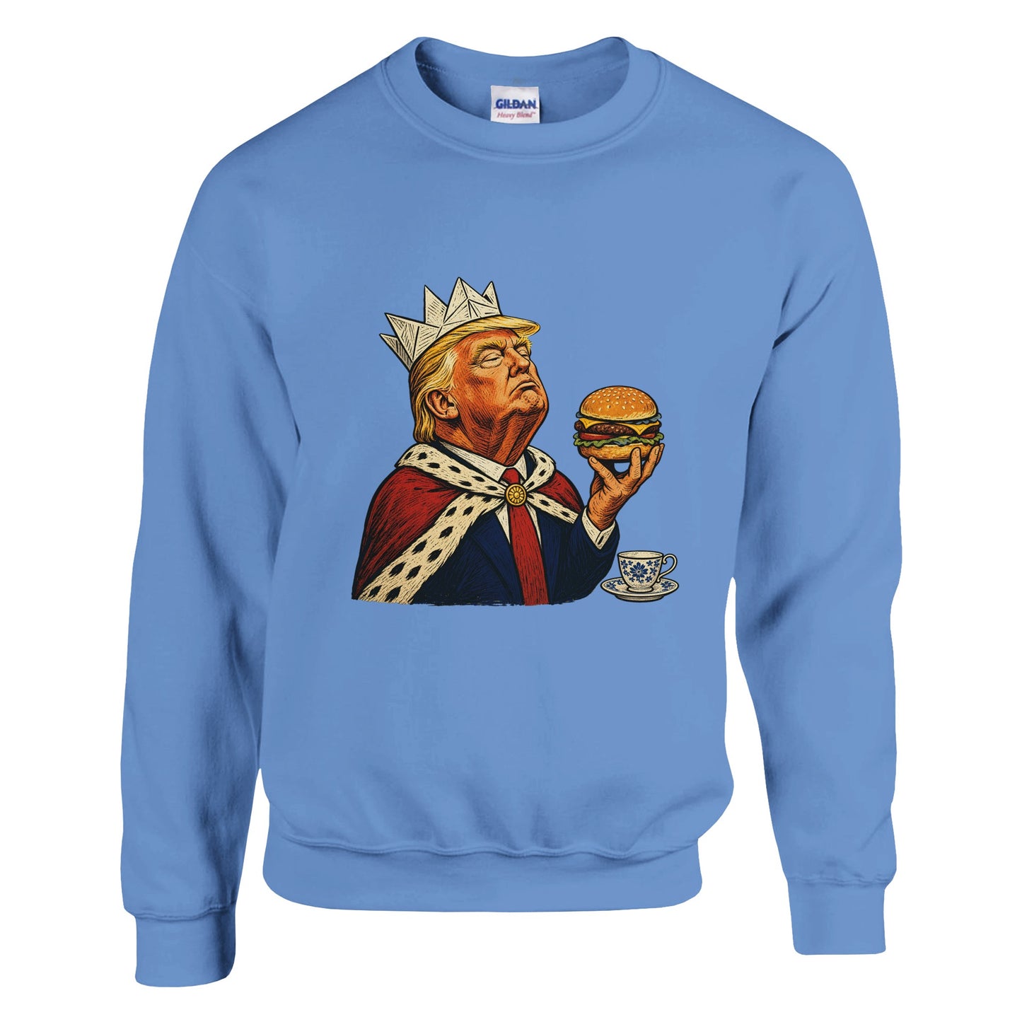 The Very Temporary Monarch — Trump Satire Sweatshirt — product view 12