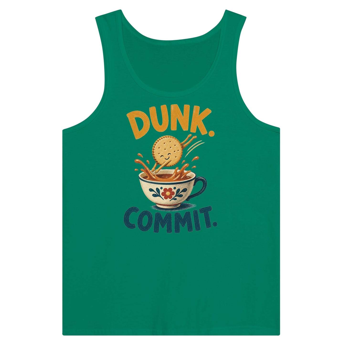 Dunk. Commit. Tea Biscuit Graphic Premium Unisex Tank Top — product view 10