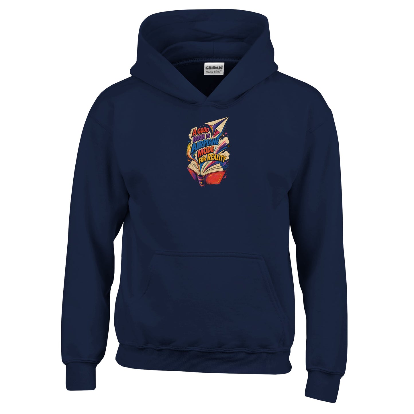 A Good Book Is Airplane Mode for Reality Kids' Hoodie — product view 7