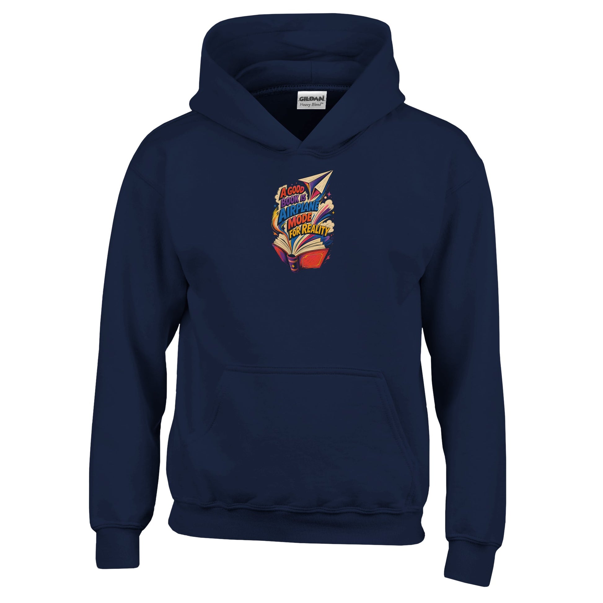 A Good Book Is Airplane Mode for Reality Kids' Hoodie — product view 7