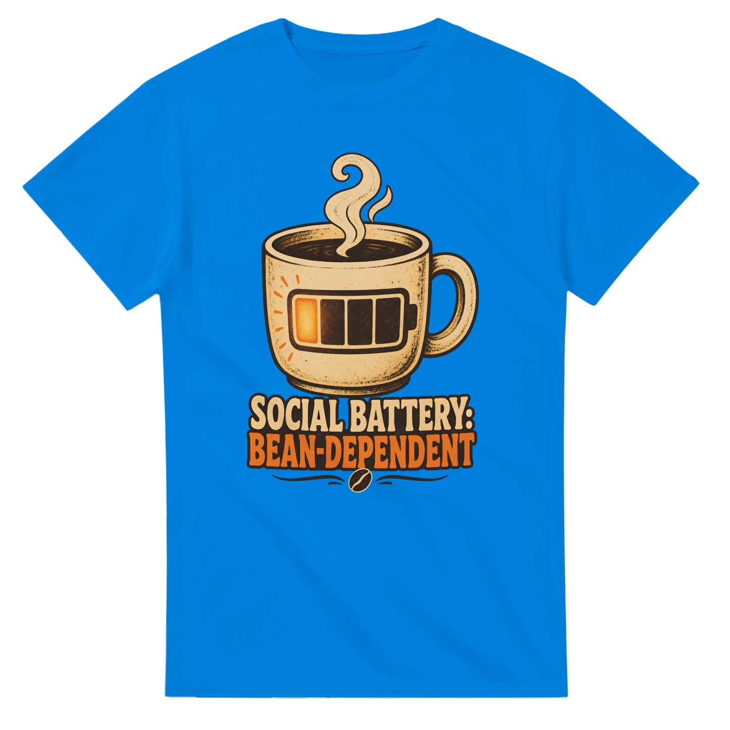 Social Battery: Bean-Dependent Graphic T-shirt — product view 2