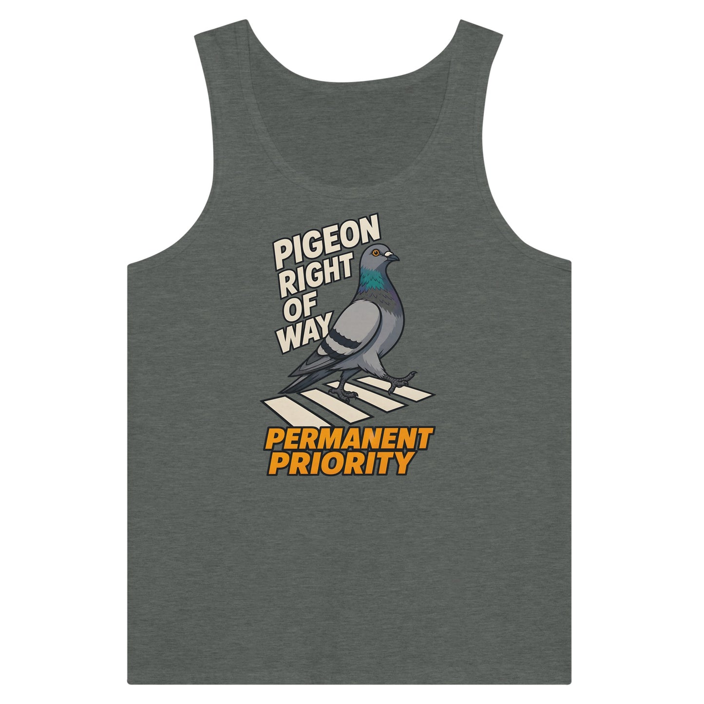 Pigeon Right of Way Premium Unisex Tank Top — product view 4