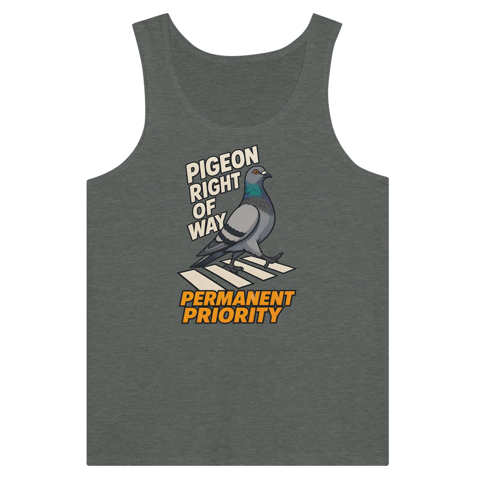Pigeon Right of Way Premium Unisex Tank Top — product view 4