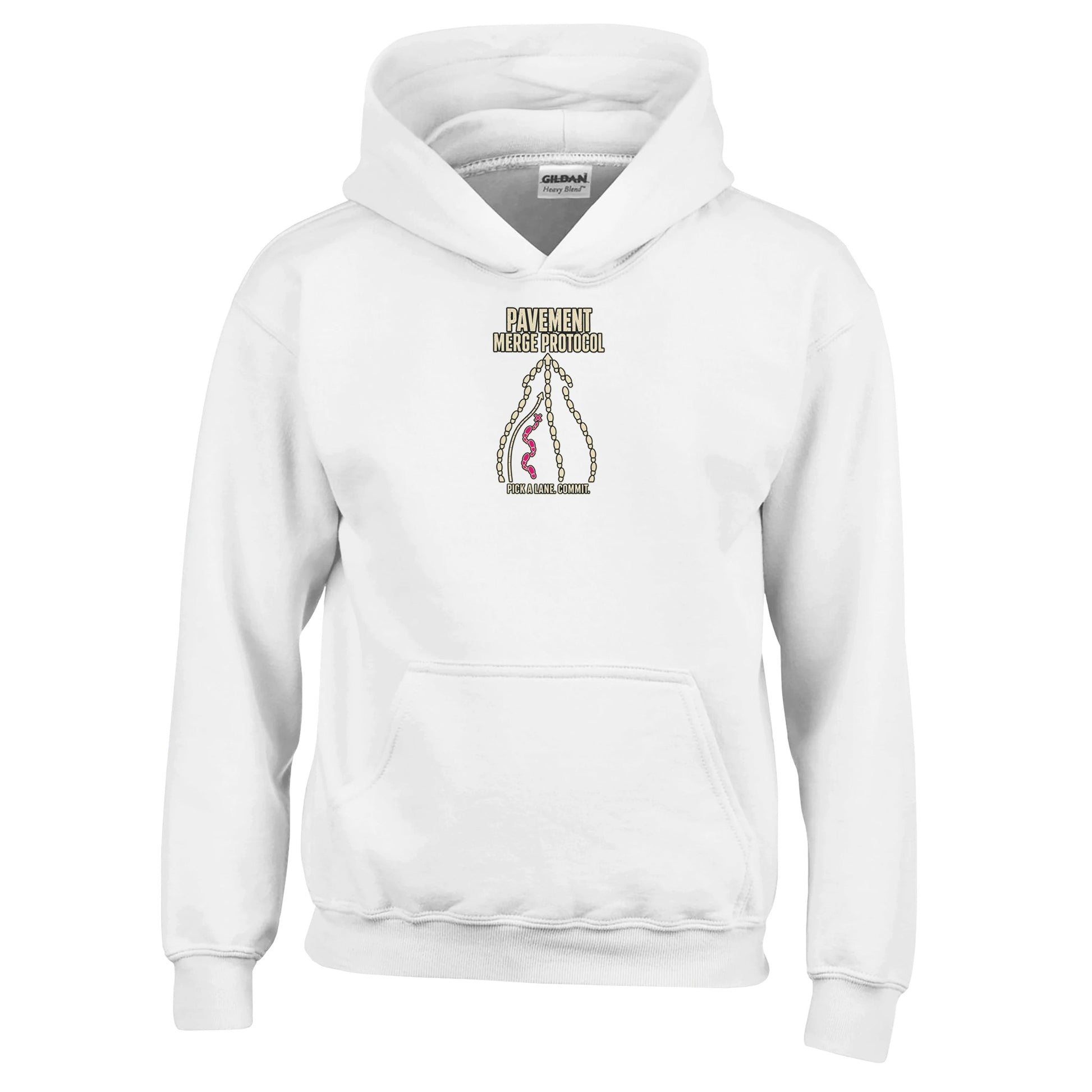 Pavement Merge Protocol — Pick a Lane Kids' Hoodie — product view 1