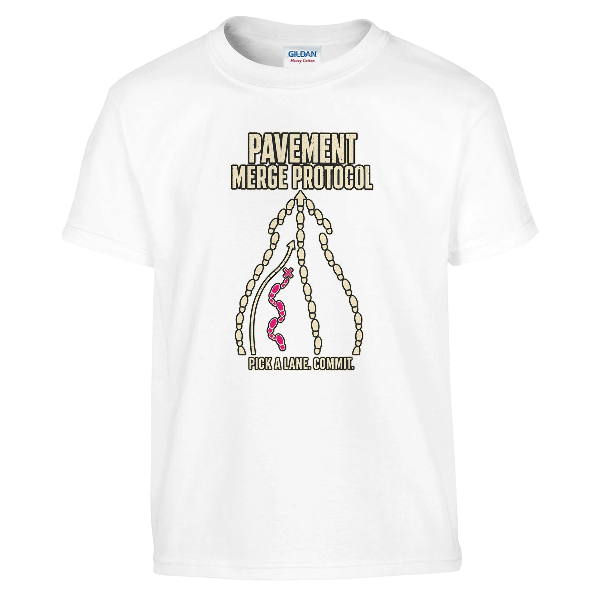 Pavement Merge Protocol — Pick a Lane Kids' T-shirt — product view 1