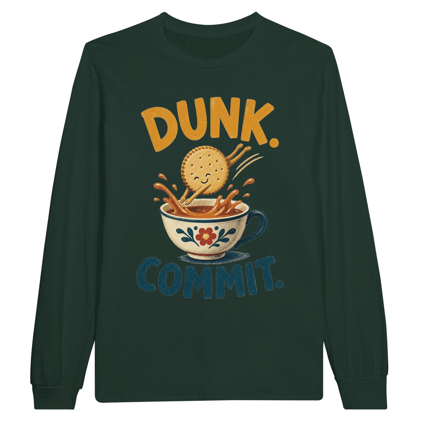 Dunk. Commit. Tea Biscuit Graphic Long-Sleeve T-shirt — product view 5