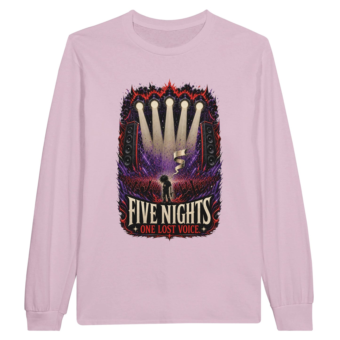 Five Nights, One Lost Voice Long-Sleeve T-shirt — product view 5
