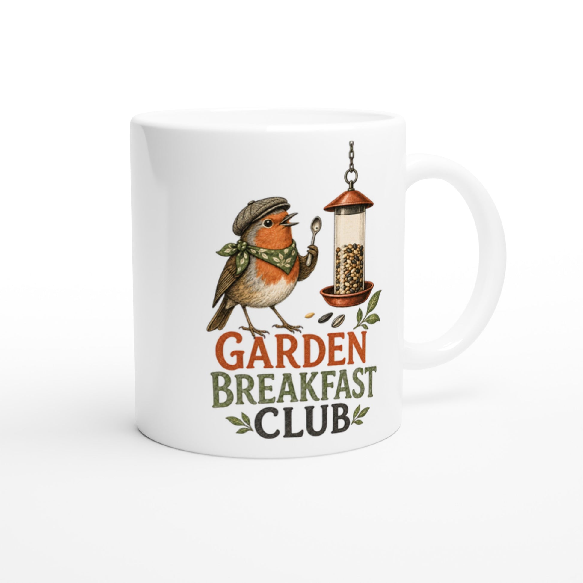 Garden Breakfast Club Robin Graphic Mug — product view 3