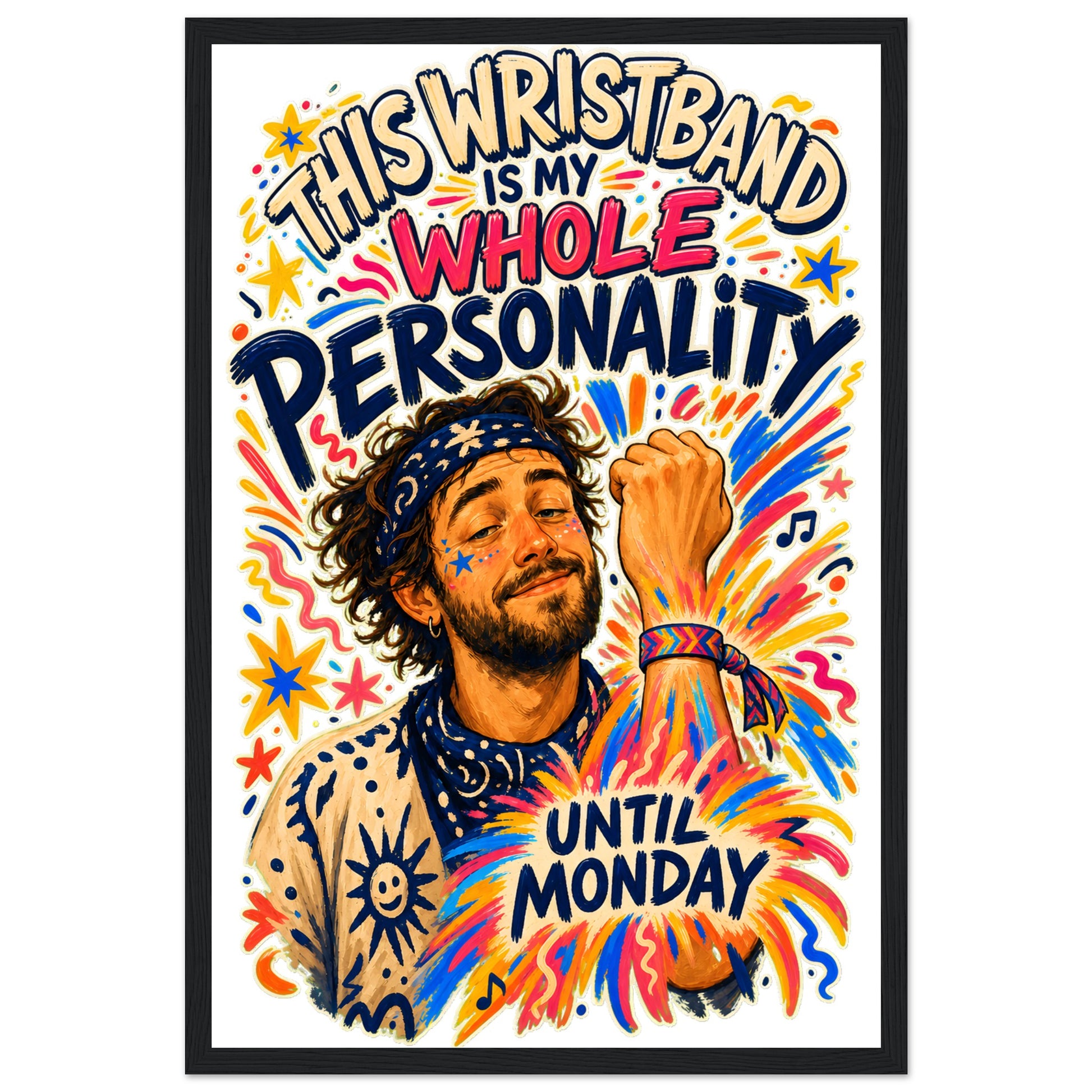 This Wristband Is My Whole Personality Until Monday Framed Wall Art — product view 6