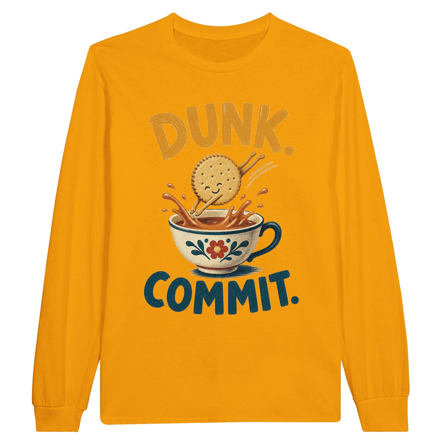 Dunk. Commit. Tea Biscuit Graphic Long-Sleeve T-shirt — product view 4
