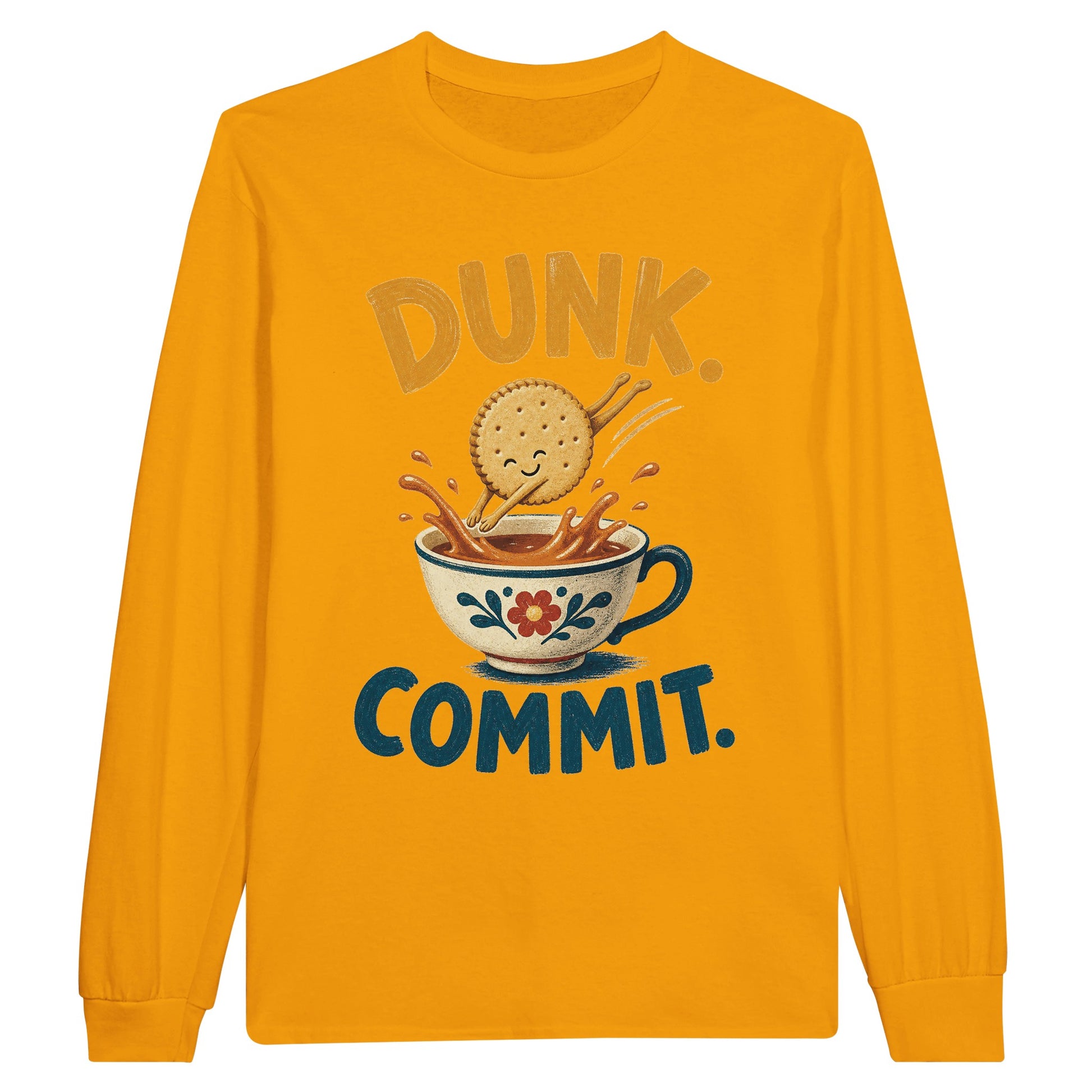 Dunk. Commit. Tea Biscuit Graphic Long-Sleeve T-shirt — product view 4