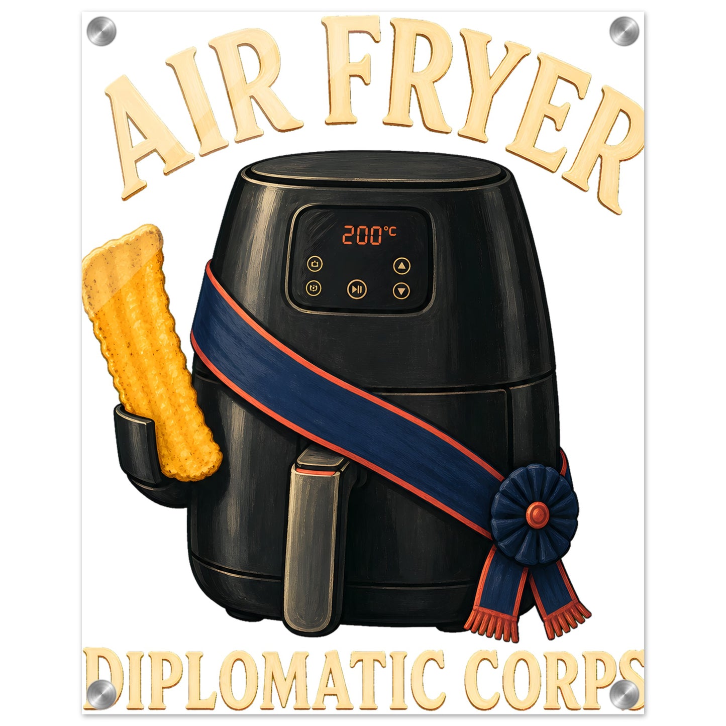 Air Fryer Diplomatic Corps Acrylic Print — product view 2
