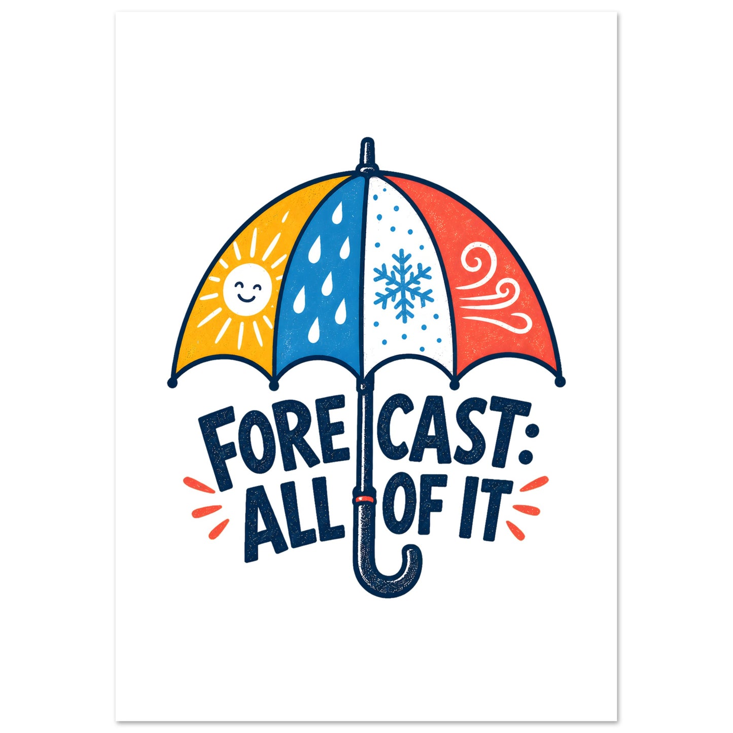 Forecast: All of It British Weather Graphic Poster — product view 2
