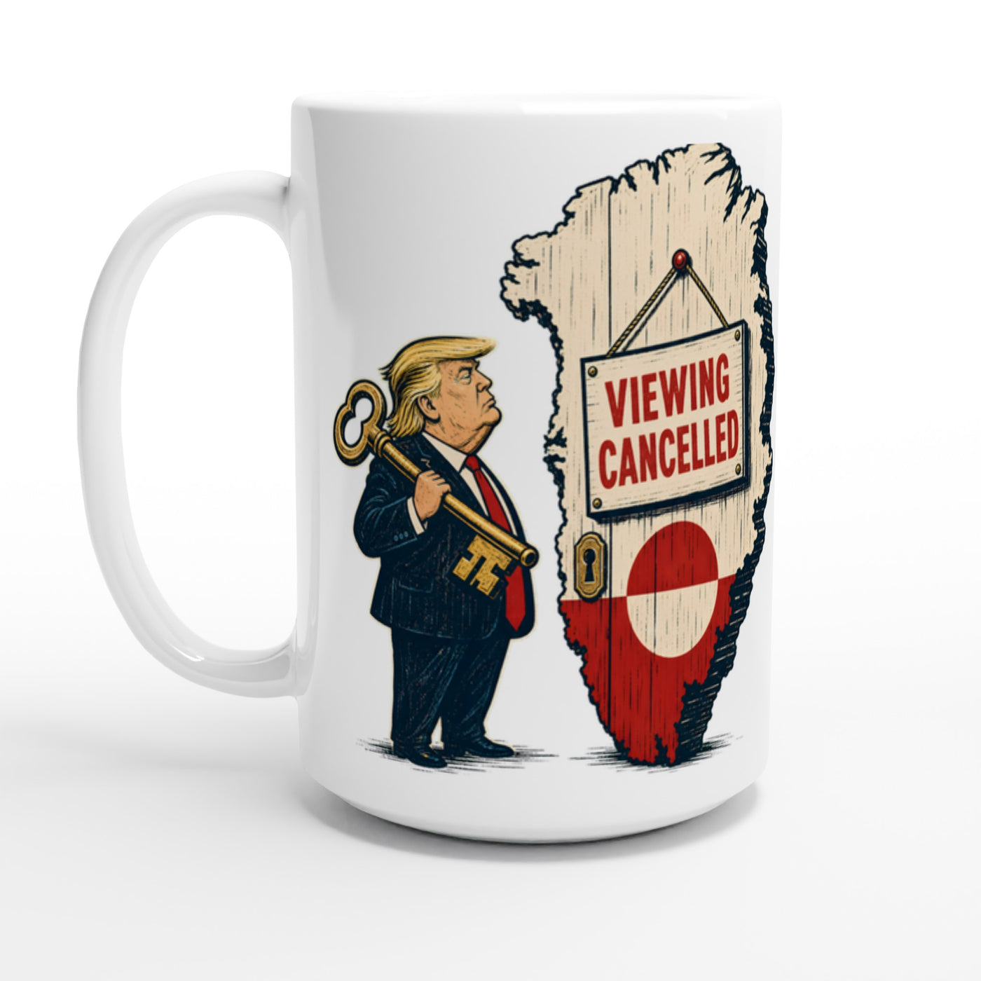 Viewing Cancelled — Greenland Political Satire Large Mug
