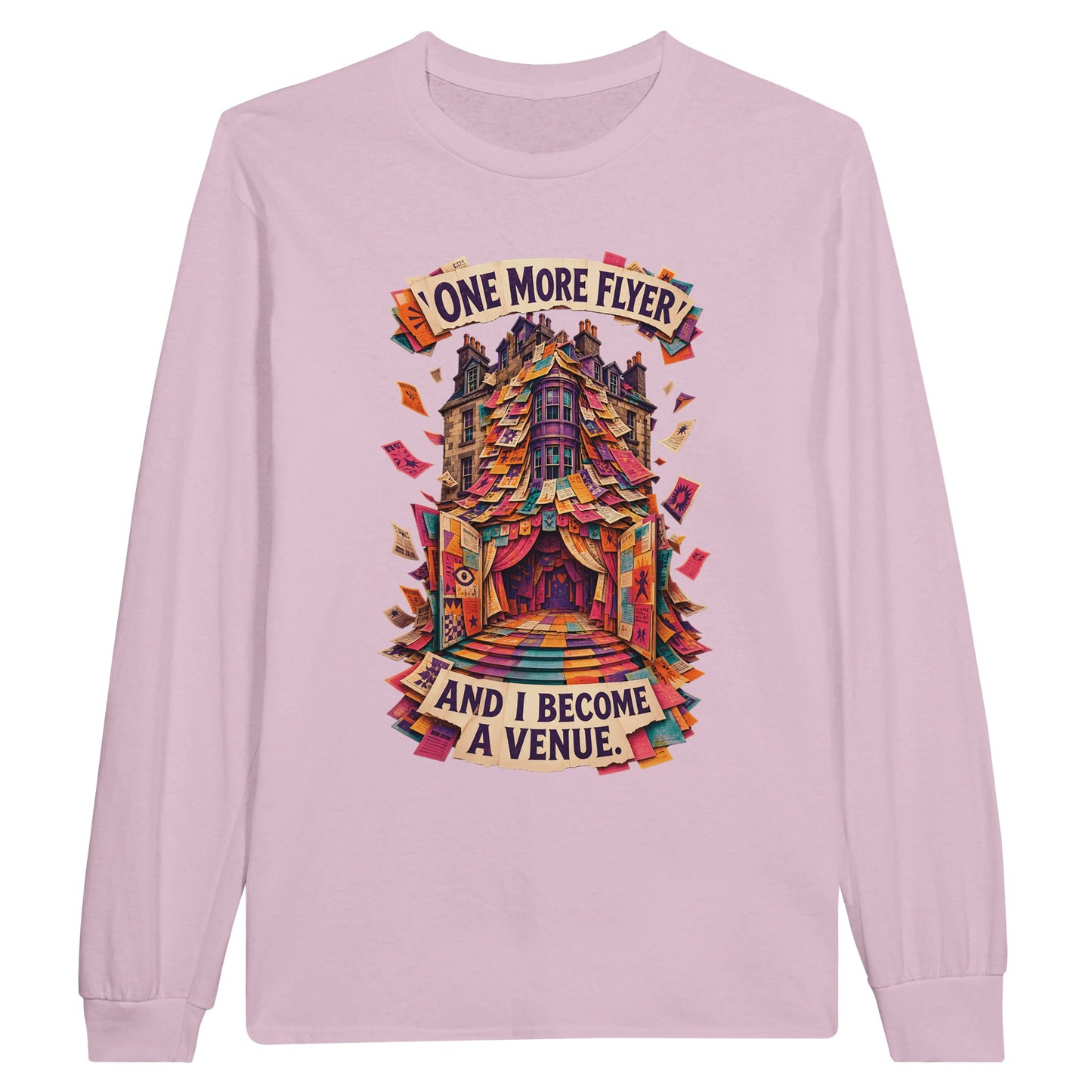 One More Flyer and I Become a Venue Long-Sleeve T-shirt — product view 5