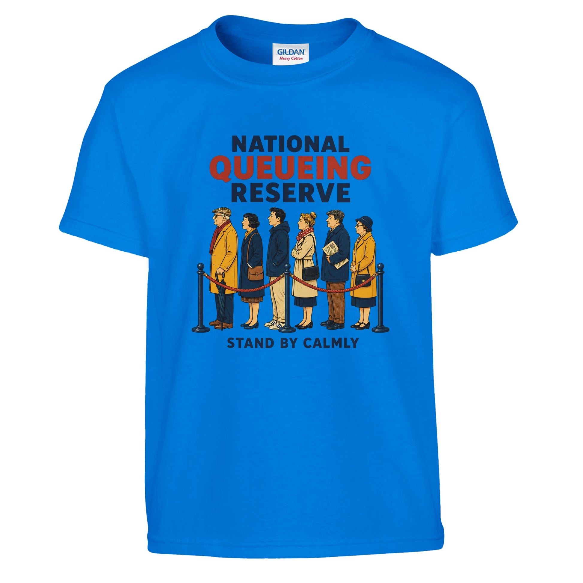 National Queueing Reserve – British Queue Graphic Kids' T-shirt — product view 14