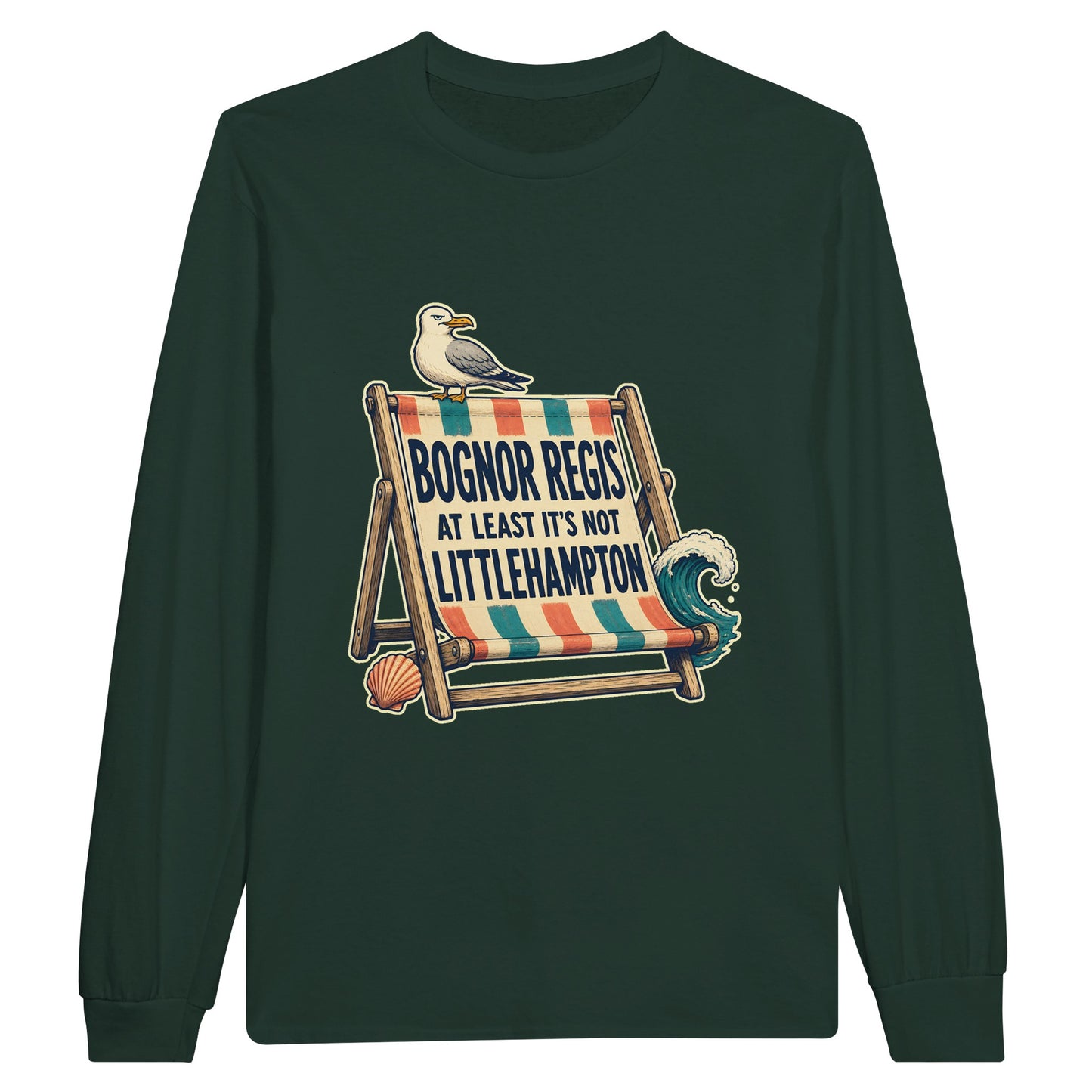 Bognor Regis — At Least It's Not Littlehampton Long-Sleeve T-shirt — product view 5