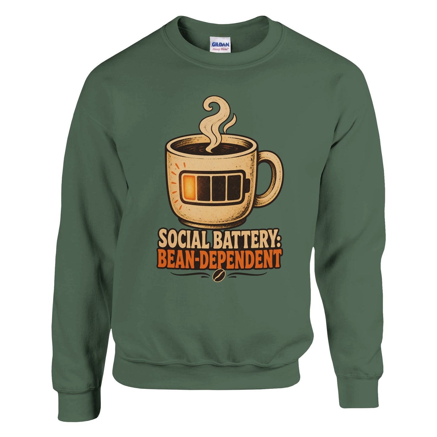Social Battery: Bean-Dependent Graphic Sweatshirt — product view 8