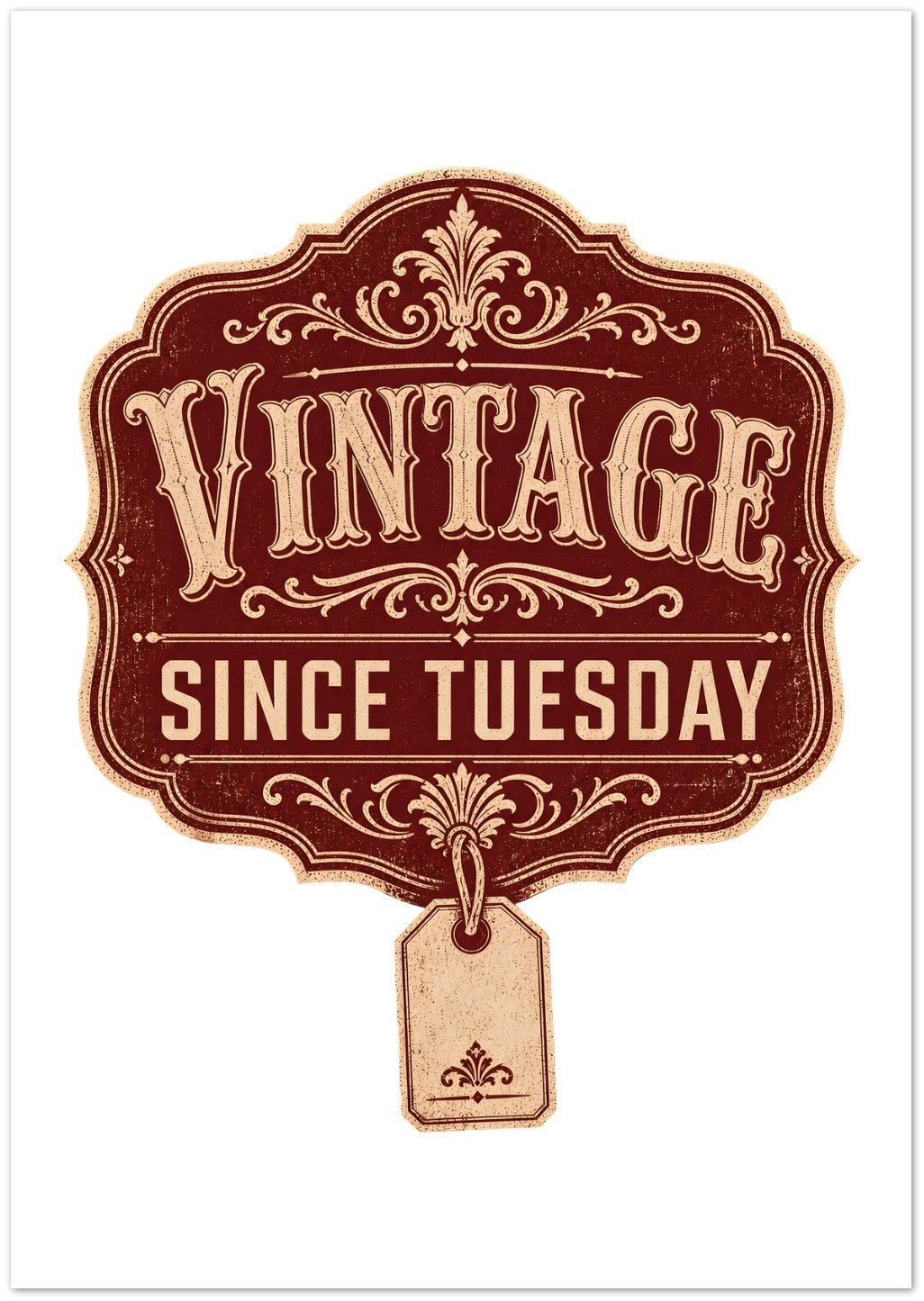 Vintage Since Tuesday Greeting Card Pack — product view 2