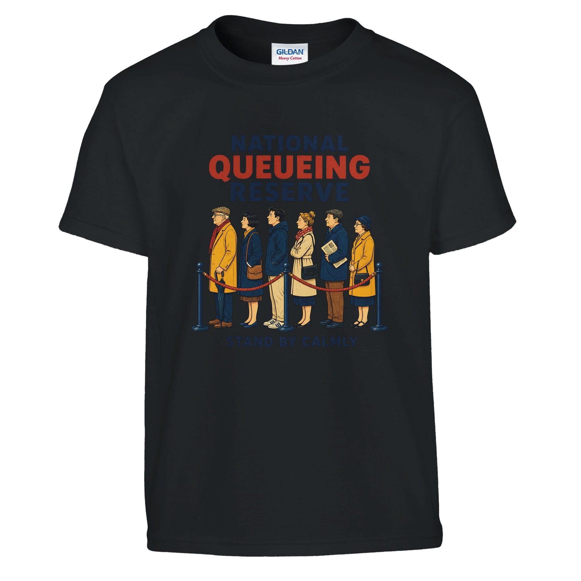 National Queueing Reserve – British Queue Graphic Kids' T-shirt — product view 2