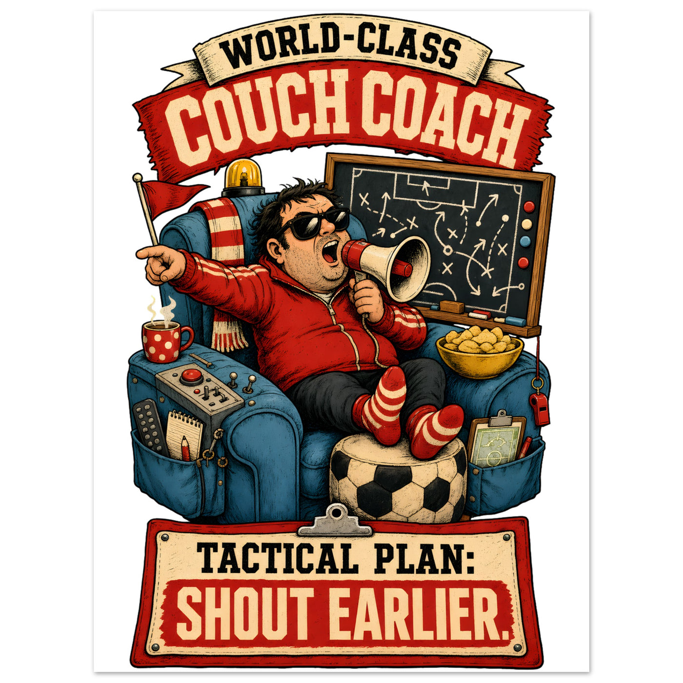 World-Class Couch Coach Aluminium Print