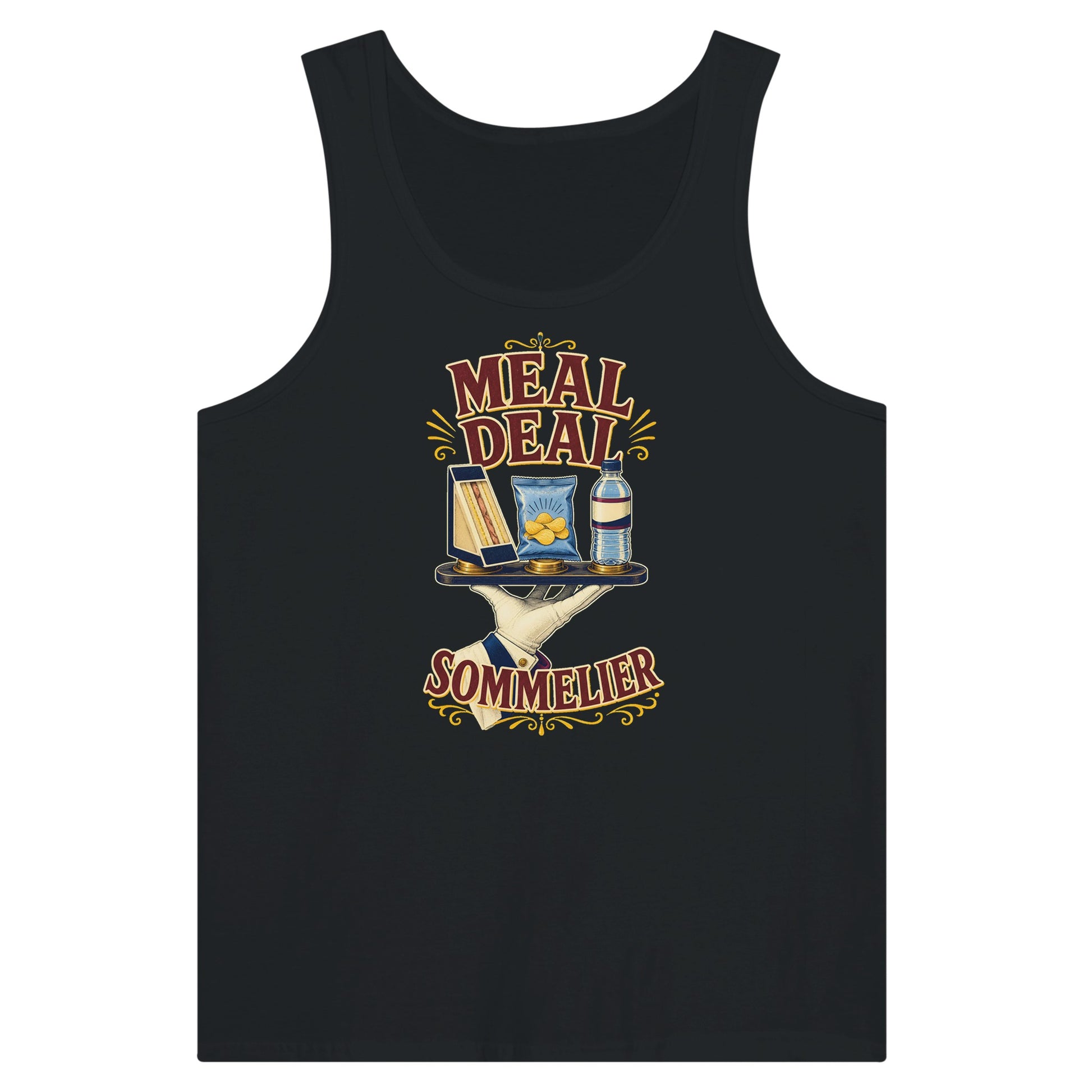 Meal Deal Sommelier British Lunch Design Premium Unisex Tank Top — product view 8
