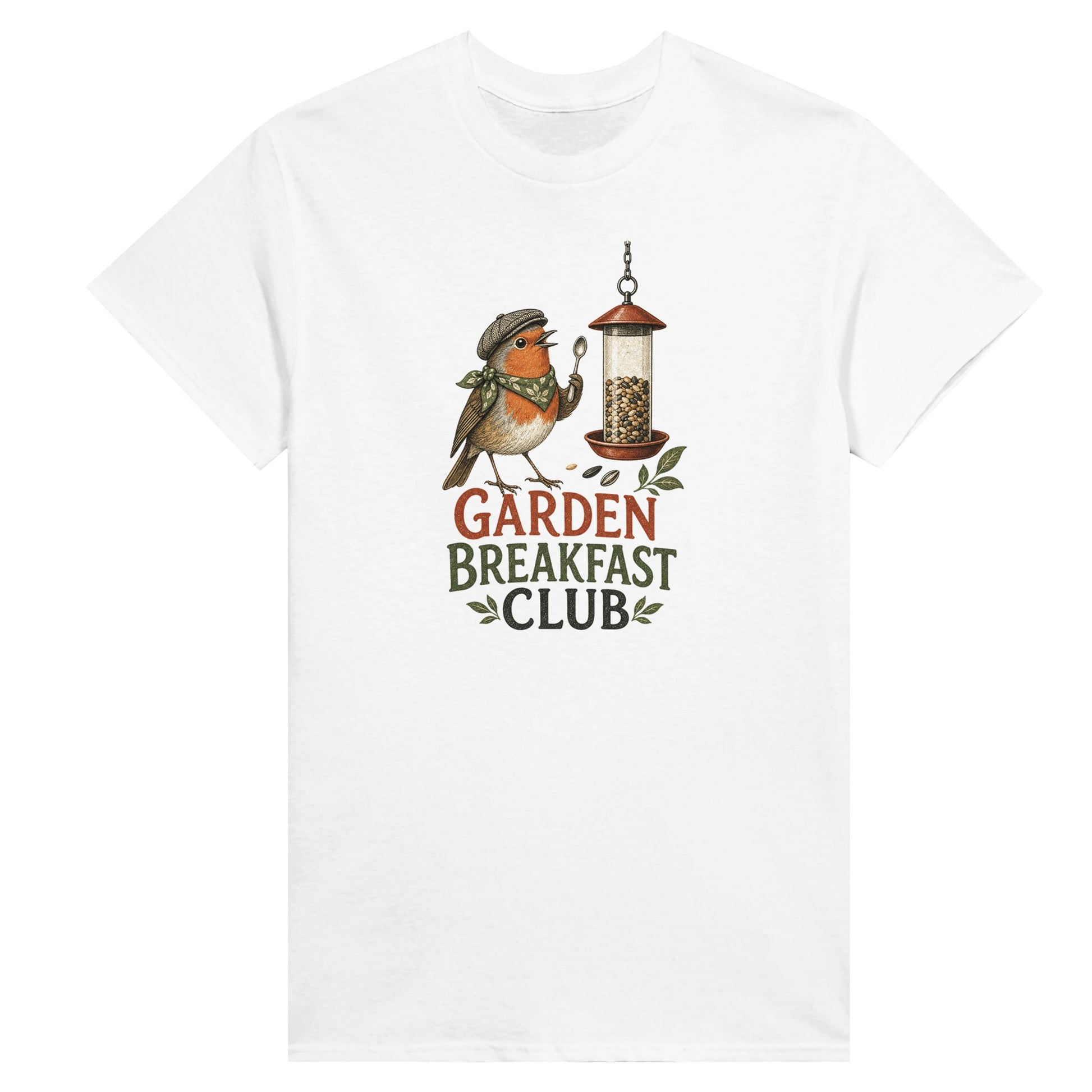 Garden Breakfast Club Robin Graphic Women's T-shirt — product view 1